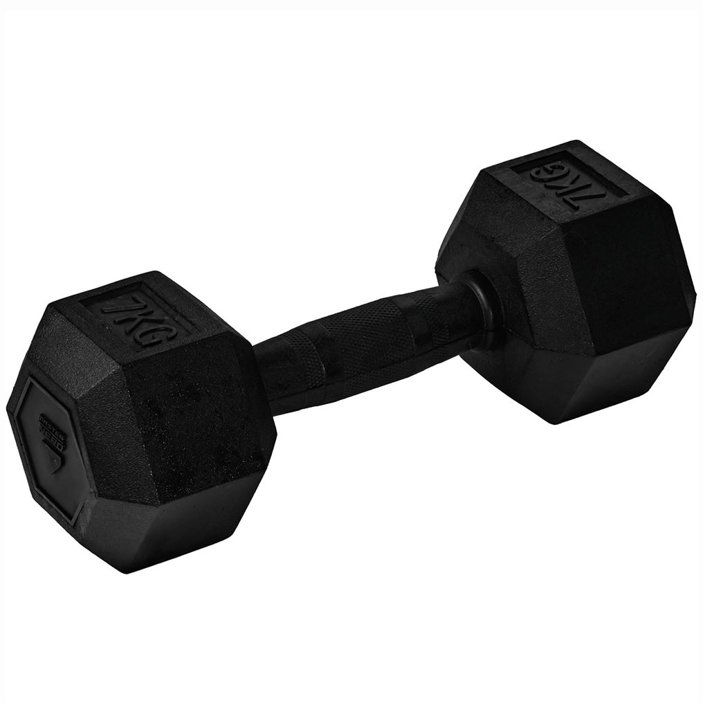 Hexhantel Master Fitness Gummiklädda för Bättre Grepp