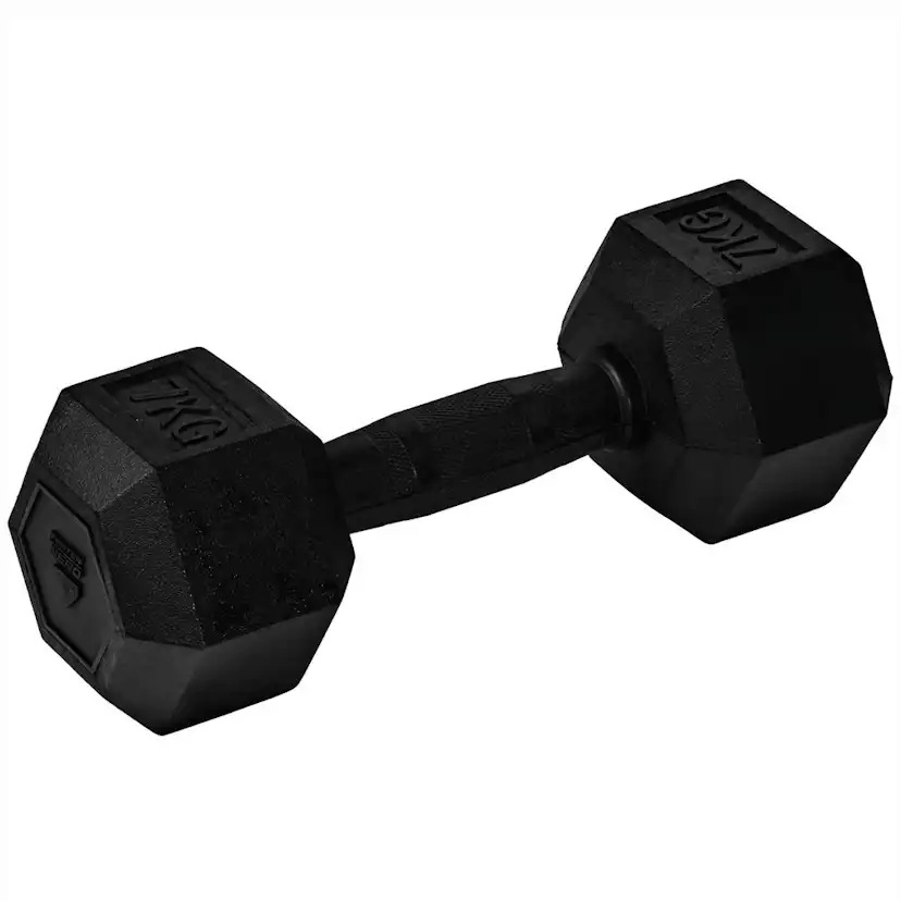Hexhantel Master Fitness Gummiklädda för Bättre Grepp