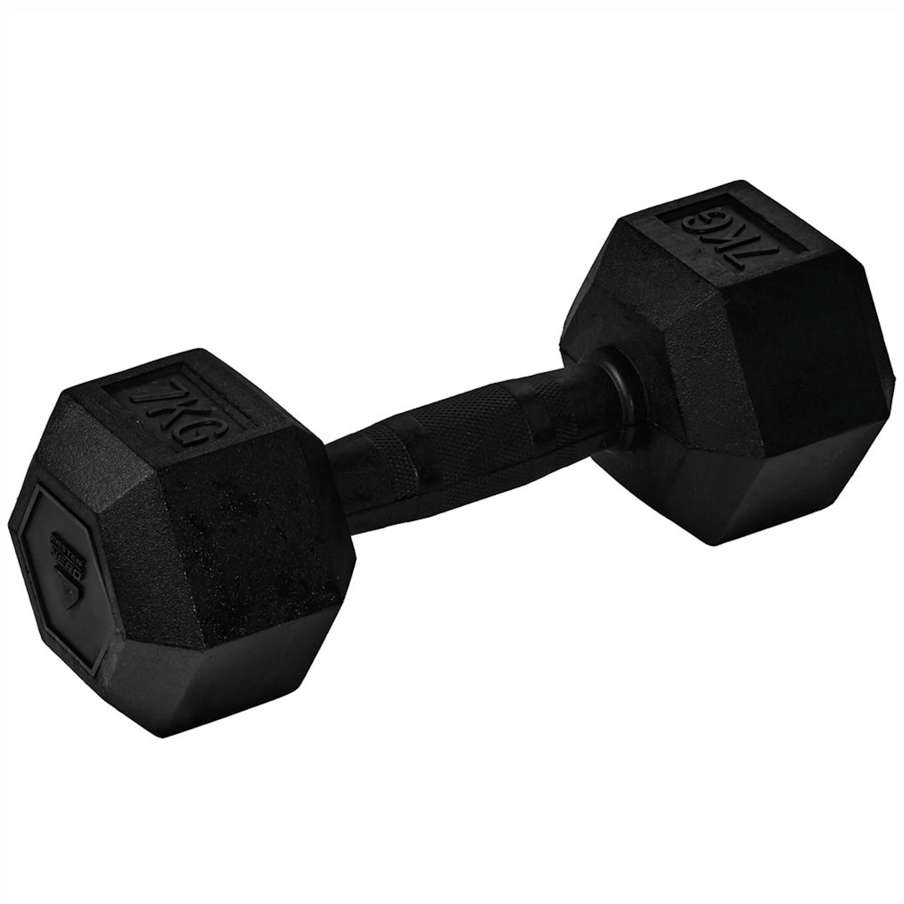FULLY COVERED RUBBER HEX.DUMBBELL 7kg 7 kg