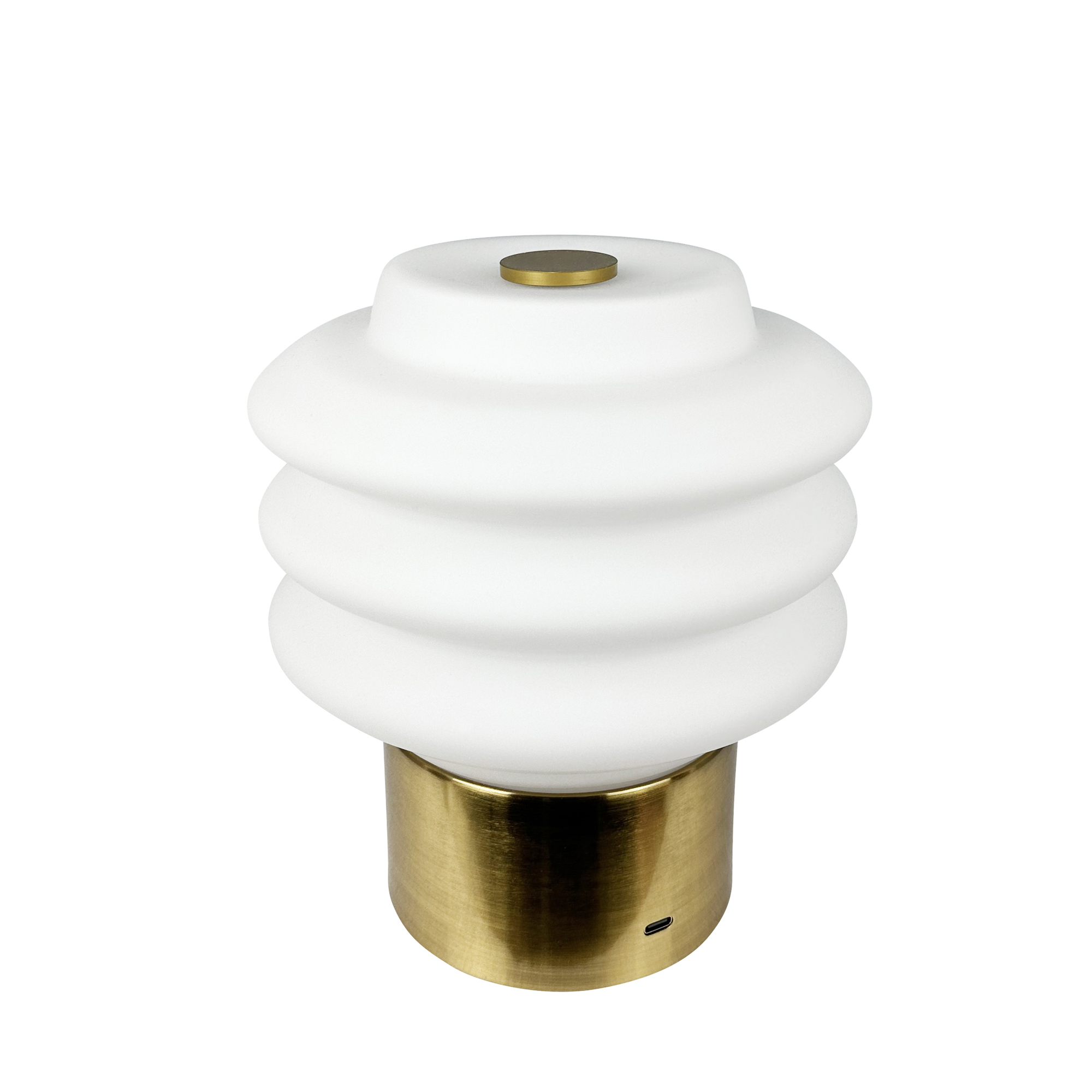 Portabel Bordslampa Dyberg Larsen Diva LED Vit/Mässing