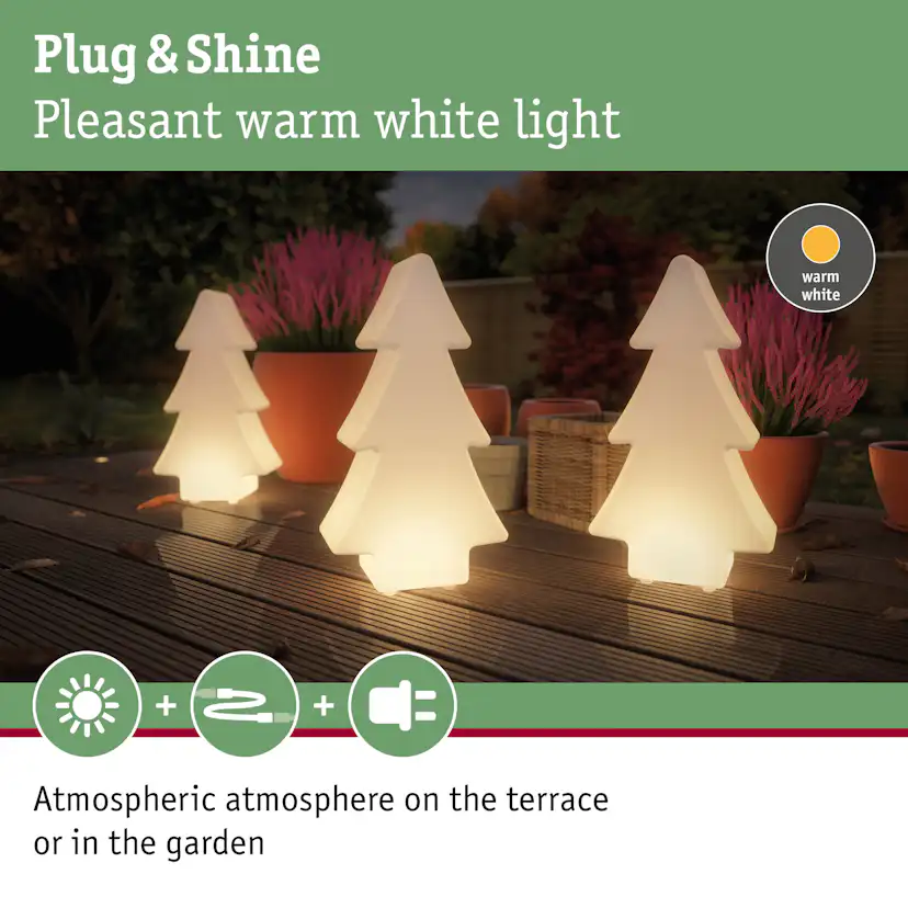 Dekorationsljus LED Paulmann Tree Plug & Shine IP67 24V