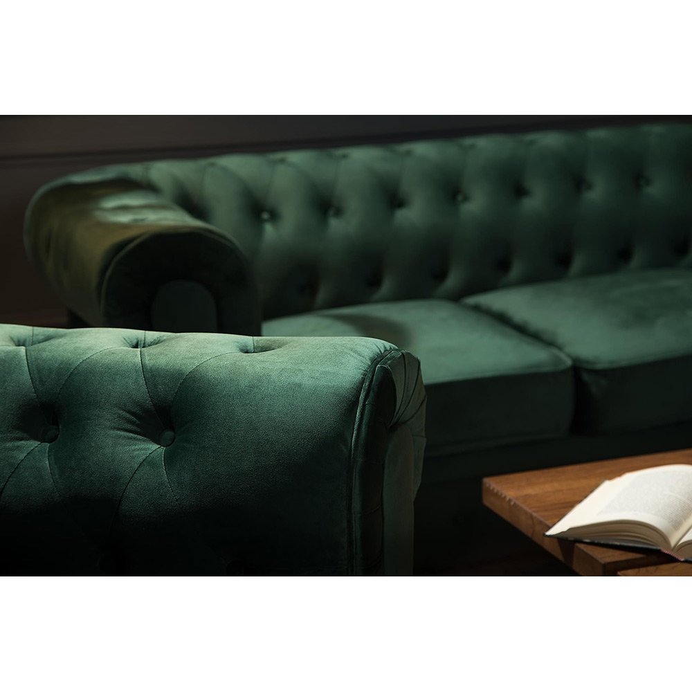 Soffgrupp Manor House Chesterfield Lyx 3-sits+2-sits+Fåtölj Sammet