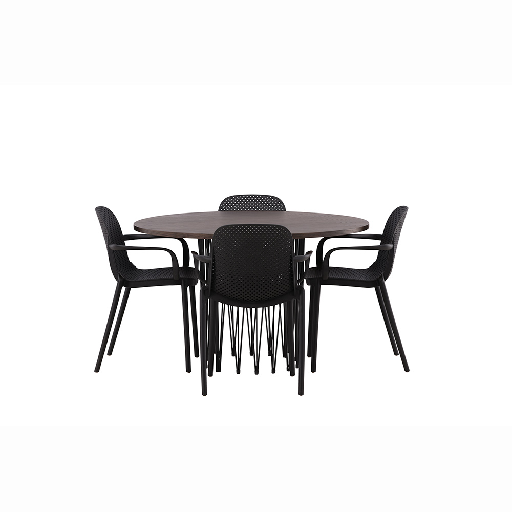 Matgrupp furniture/fashion Stone Rund med 4 Baltimore Stolar