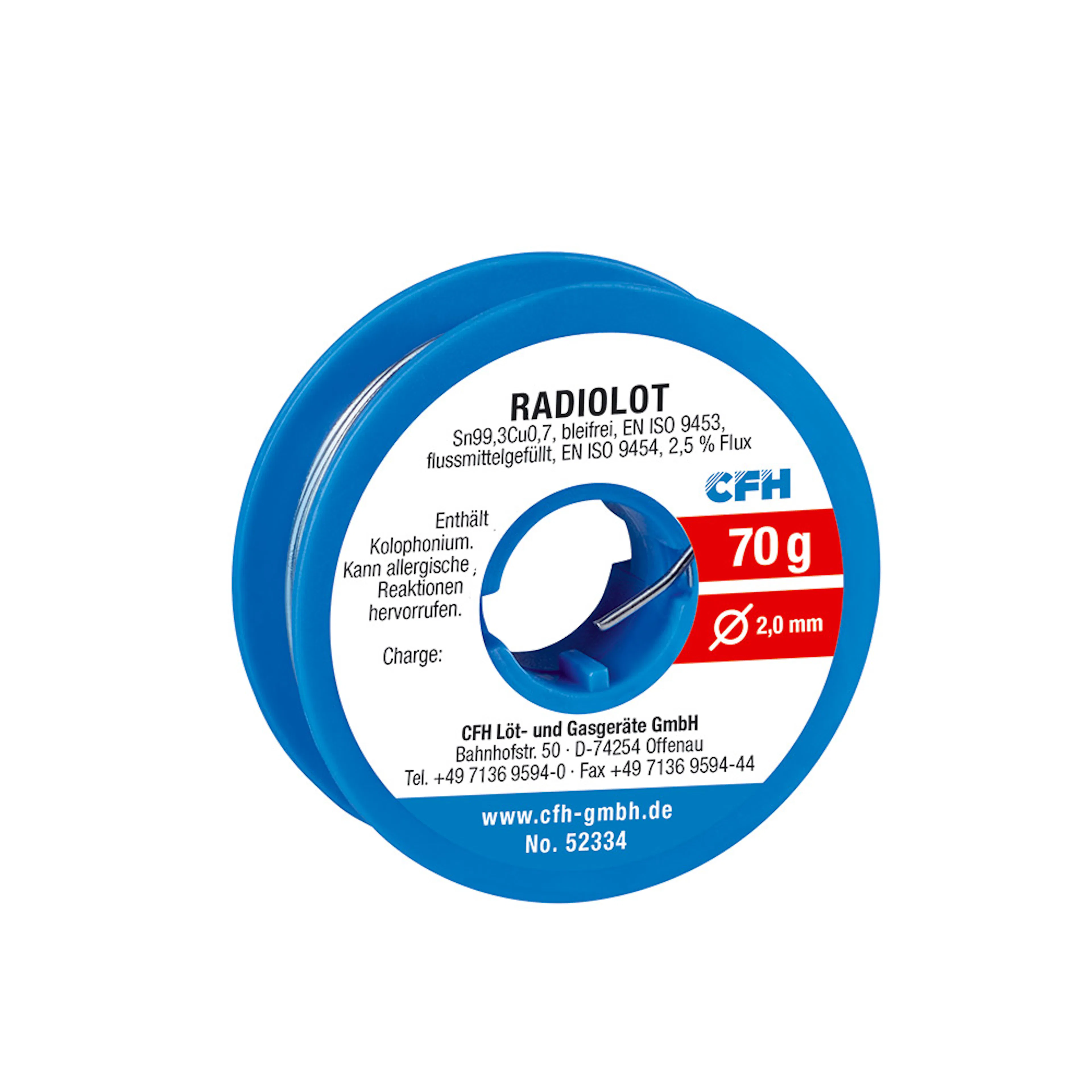 Lödtråd CFH Radio RL 334 lead-free 70g