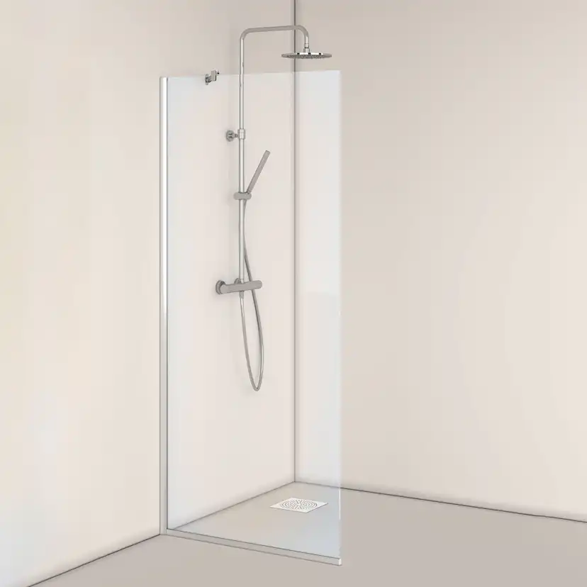 Duschvägg Hafa Igloo Pro I-WALL 70 KLAR NAT Glas: Klarglas, Profil: Aluminium, B: 675 mm