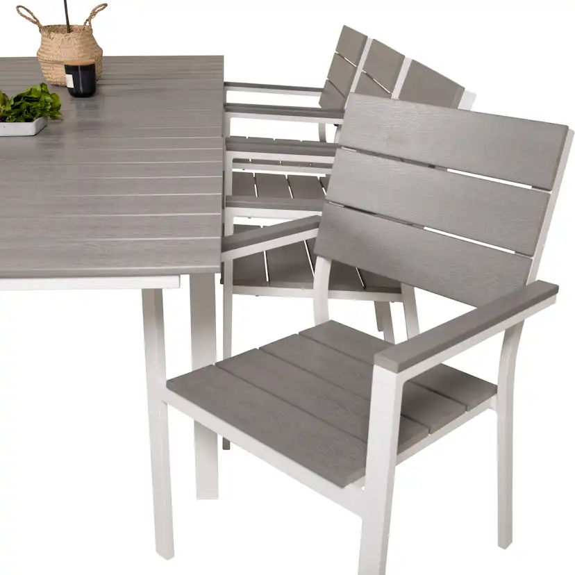 Matgrupp Venture Home Levels Förlängningsbar Matgrupp Utomhus 160cm med 8 Matstolar