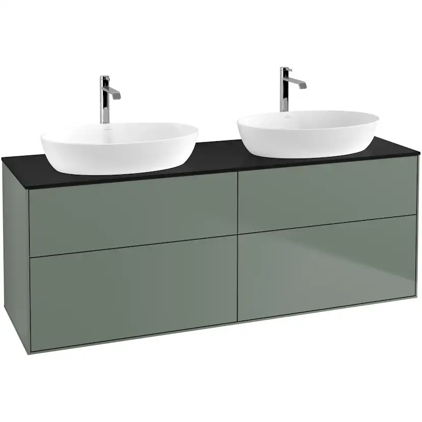 Tvättställsskåp Villeroy & Boch Finion med 4 Lådor och Bänkskiva för Två Fristående Tvättställ från Artis & Collaro