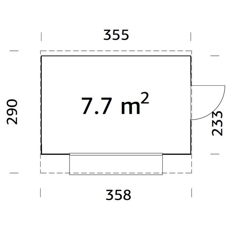 Kiosk Palmako Kira 8,2 m2 (inv. 7,7 m2)