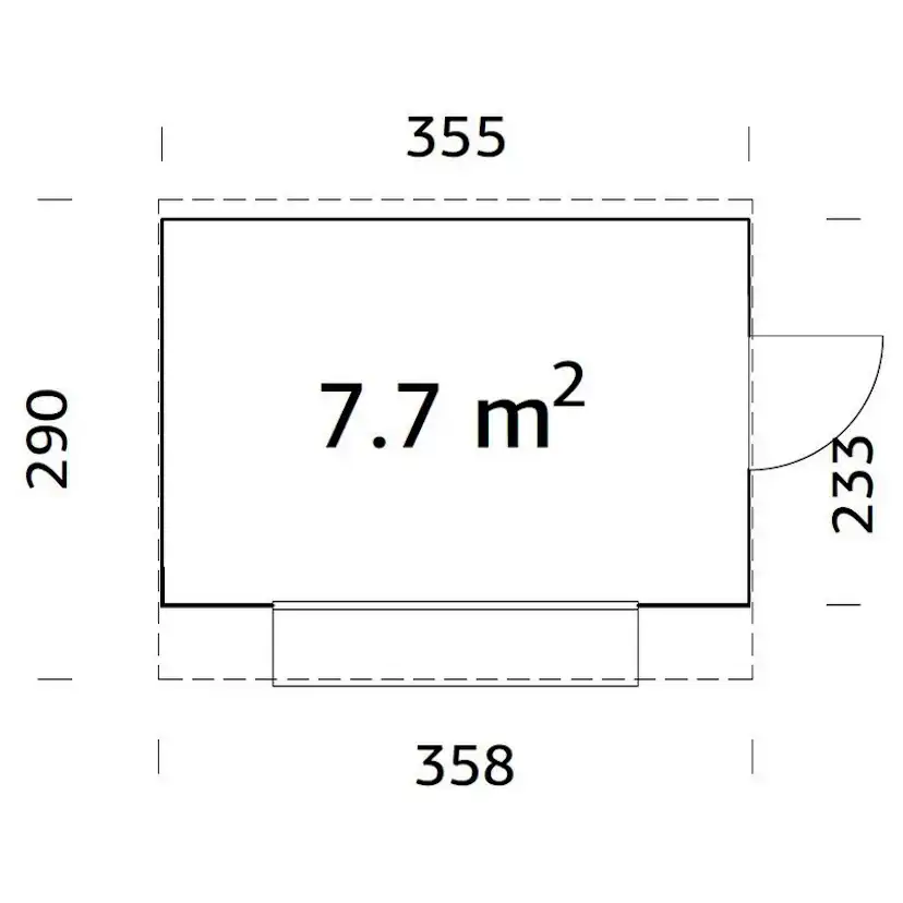 Kiosk Palmako Kira 8,2 m2 (inv. 7,7 m2)