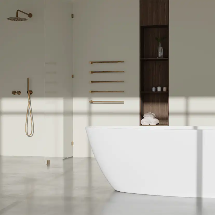 Takduschset Scandtap Steel Harmonized Bliss 3 med Badkarsblandare för Inbyggnad