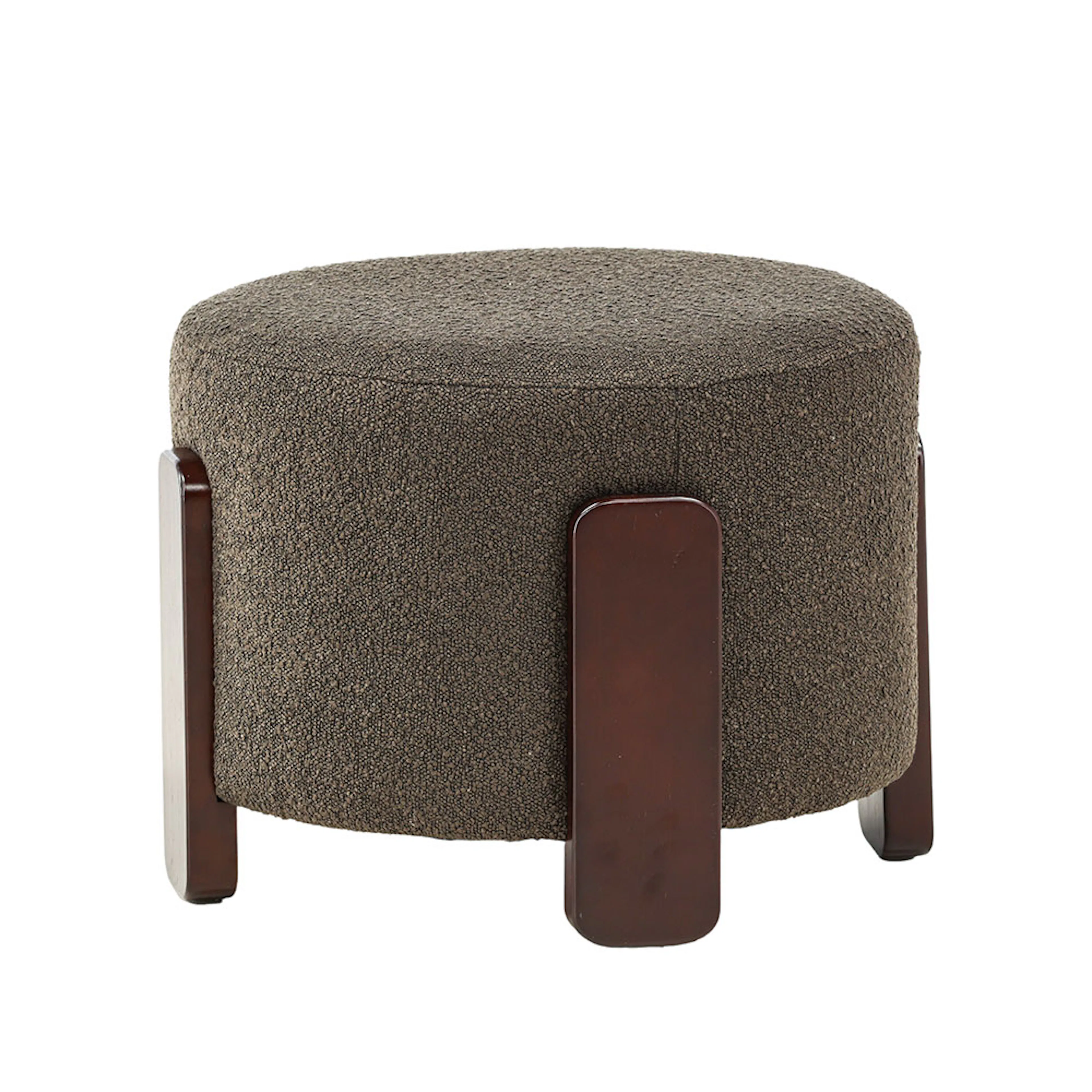 Coffey Ottoman/Pouf - Woodlook / Dark Grey Boucle Brun