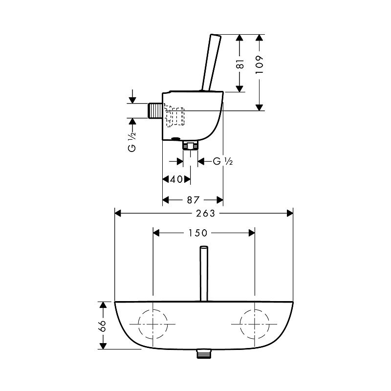 Duschblandare Hansgrohe PuraVida 1-grepps