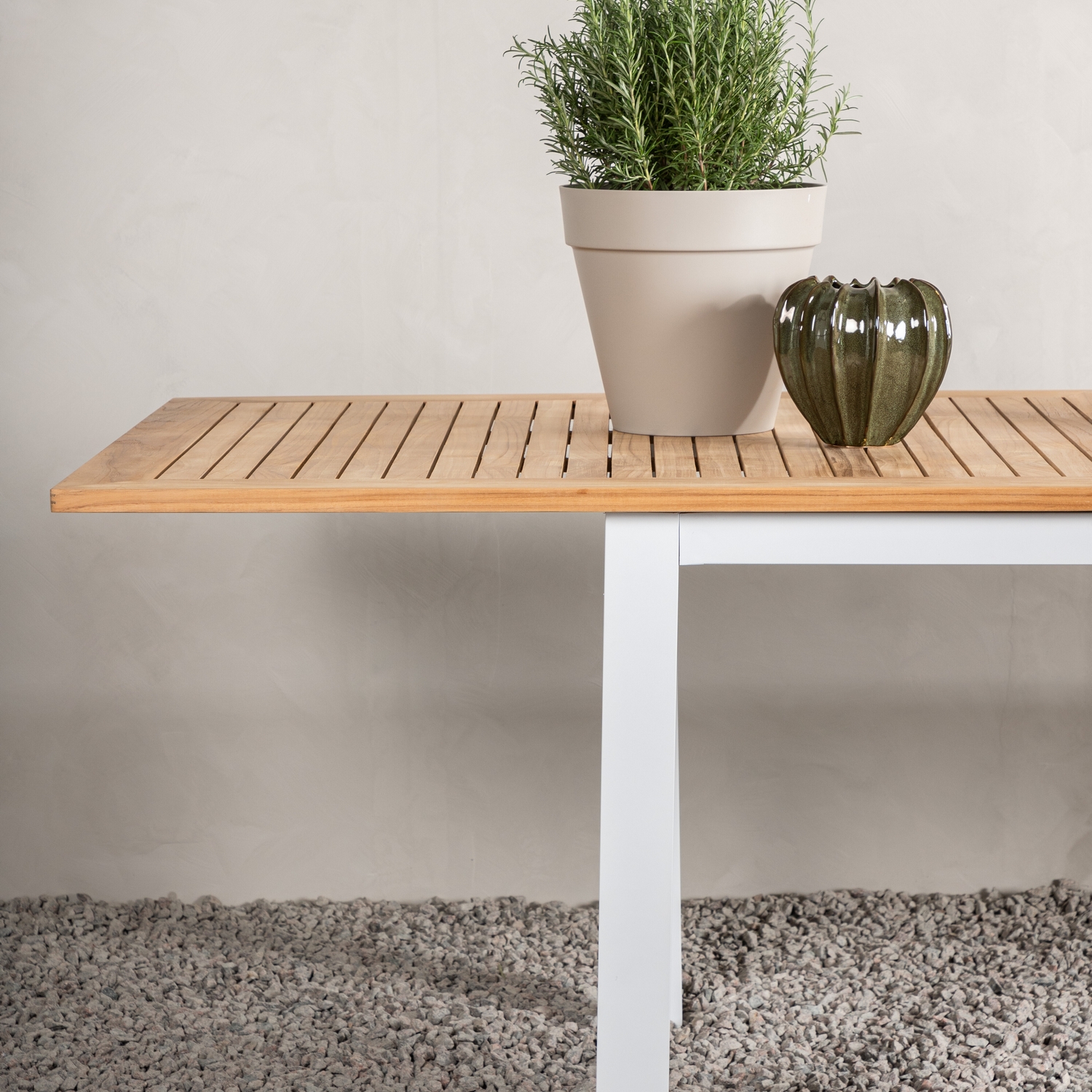 Panama - Table - 224/324*100 - Vit Alu/Teak Vit/Teak