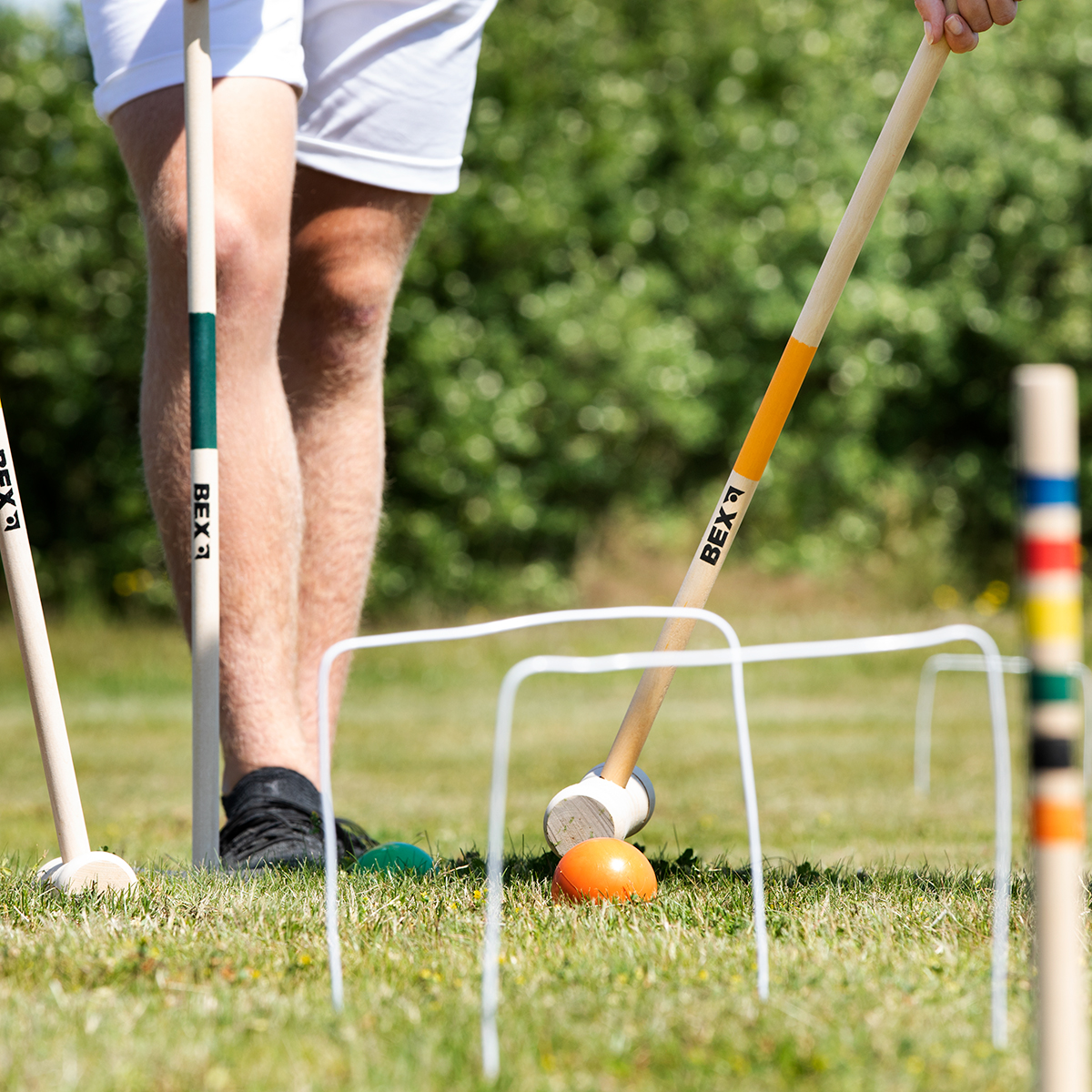 Krocket Bex Original Gummiträ, Träkrocketspel 6st