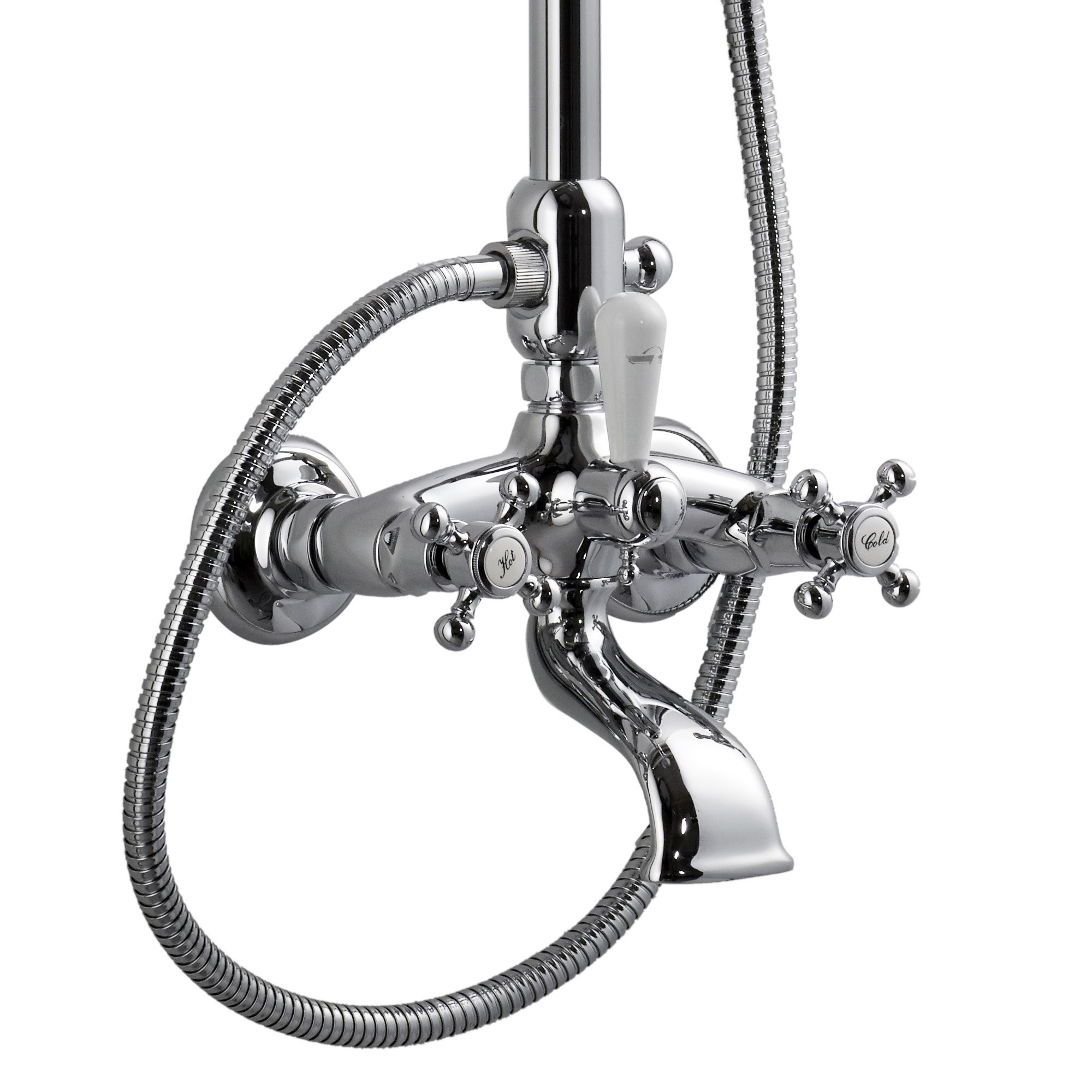 Takduschset Tapwell Classic XCOL 022 med Badkarsblandare Kro Färg: Krom