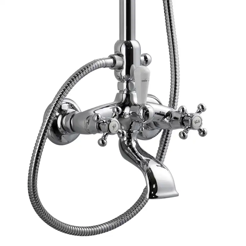 Takduschset Tapwell Classic XCOL 022 med Badkarsblandare Kro Färg: Krom