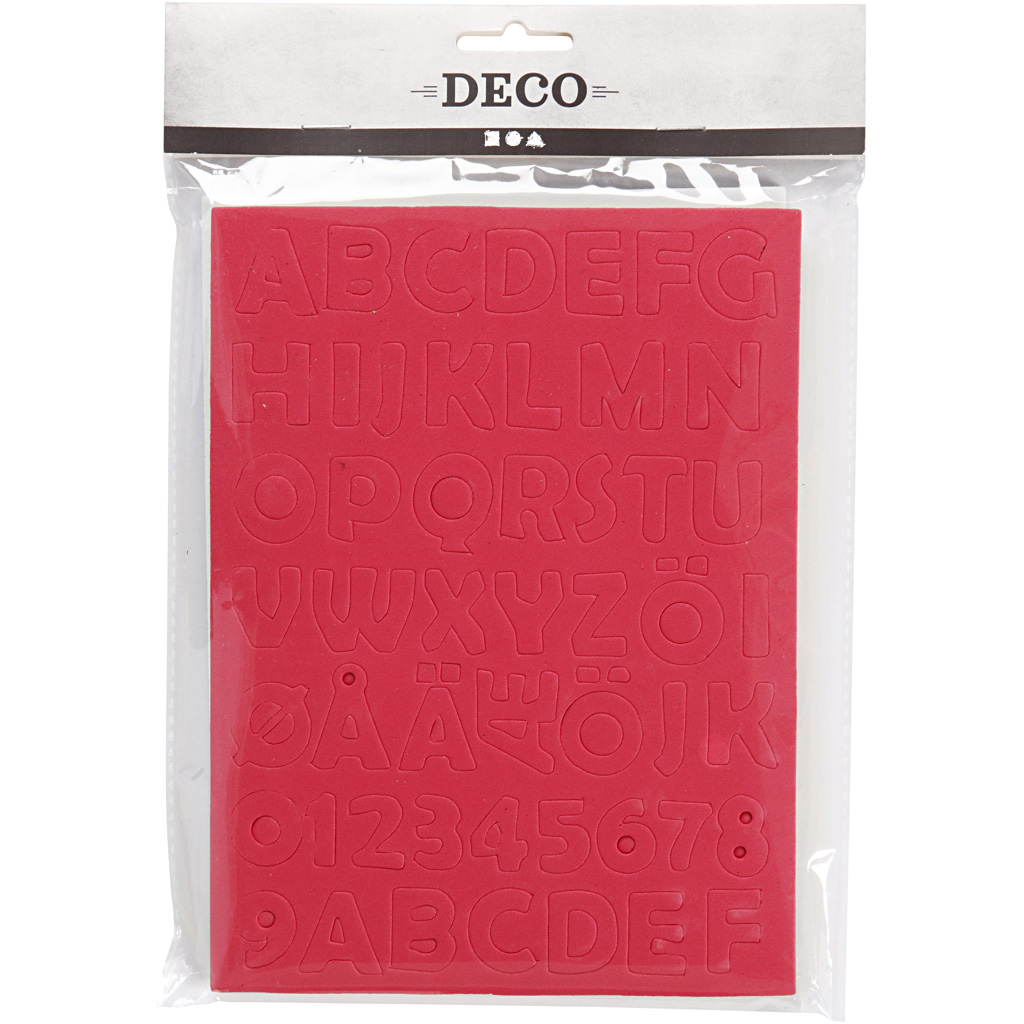 Dekorgummi Creativ Company Mixade Färger Stl 2-2,3 cm 5 Ark/1 Förp