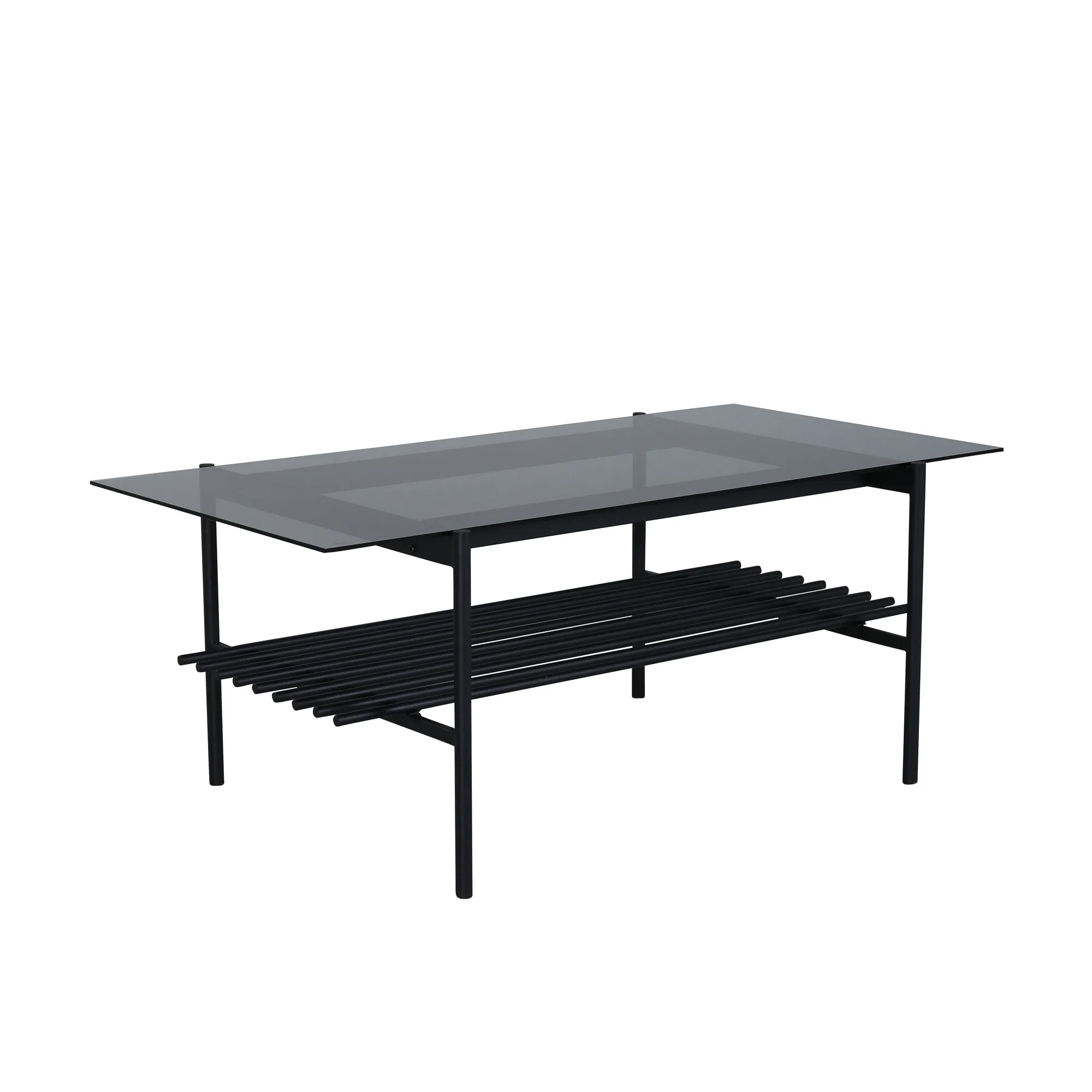 Von Staf Sofa Table - black / Black Smoked Glass glass Svart Glas