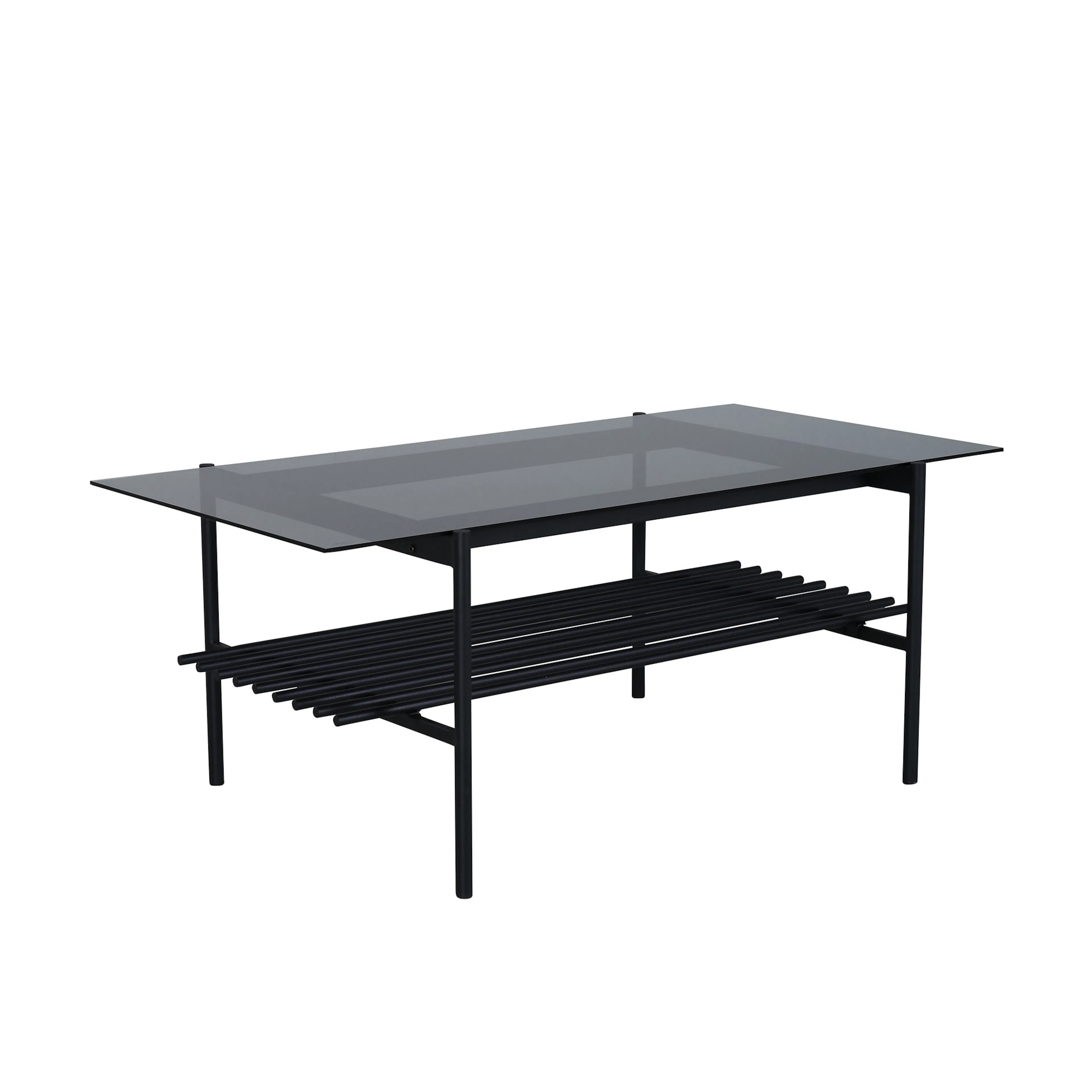 Von Staf Sofa Table - black / Black Smoked Glass glass Svart Glas