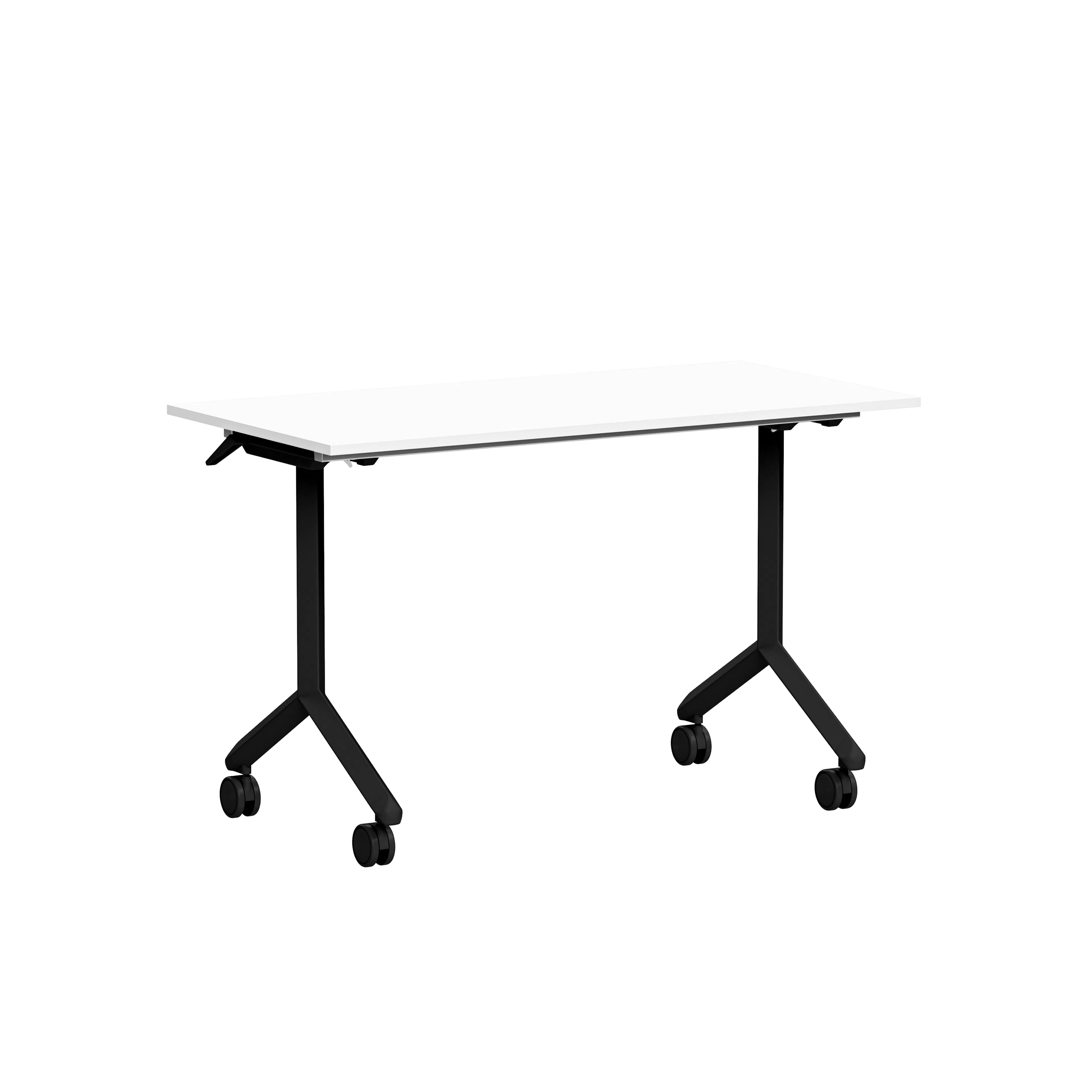 Fällbart bord Ergofunk Tilt 1200x600 vit laminat/svart Vit/Svart, Bredd: 60 cm