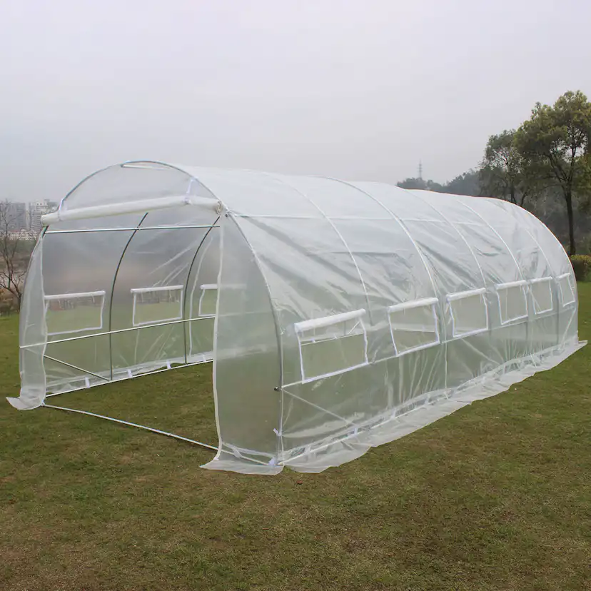 Tunnelväxthus 18m2-PE Transparent Transparent