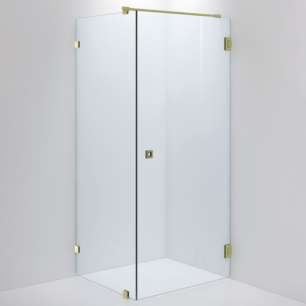 Duschvägg ARC 13 Original,Clear, Brushed Brass,Dörr 800(A), 800x900 mm, Borstad Mässing