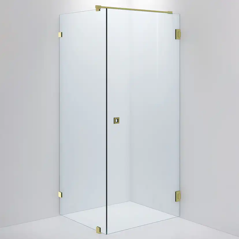 Duschvägg ARC 13 Original,Clear, Brushed Brass,Dörr 800(A), 800x900 mm, Borstad Mässing