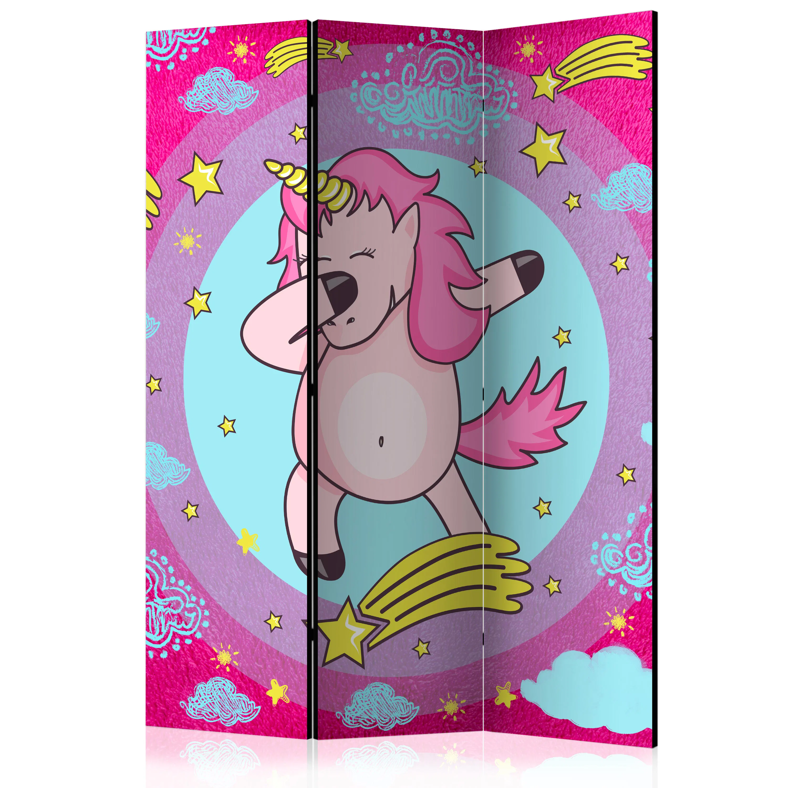Rumsavdelare Skärmvägg Arkiio Dancing Unicorn 135x172 cm