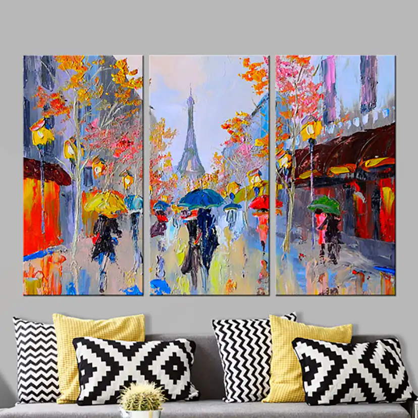 Handmålad Tavla Arkiio Rainy Paris