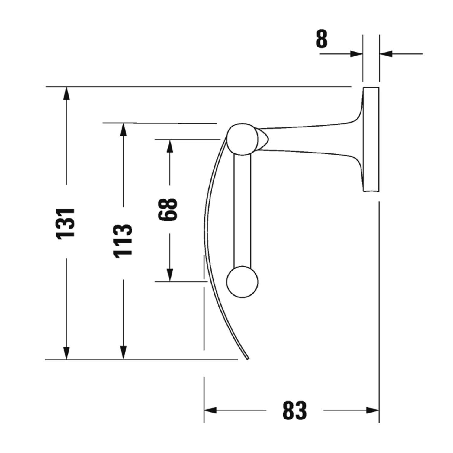 Toalettpappershållare Duravit Starck T 009940 med Lock