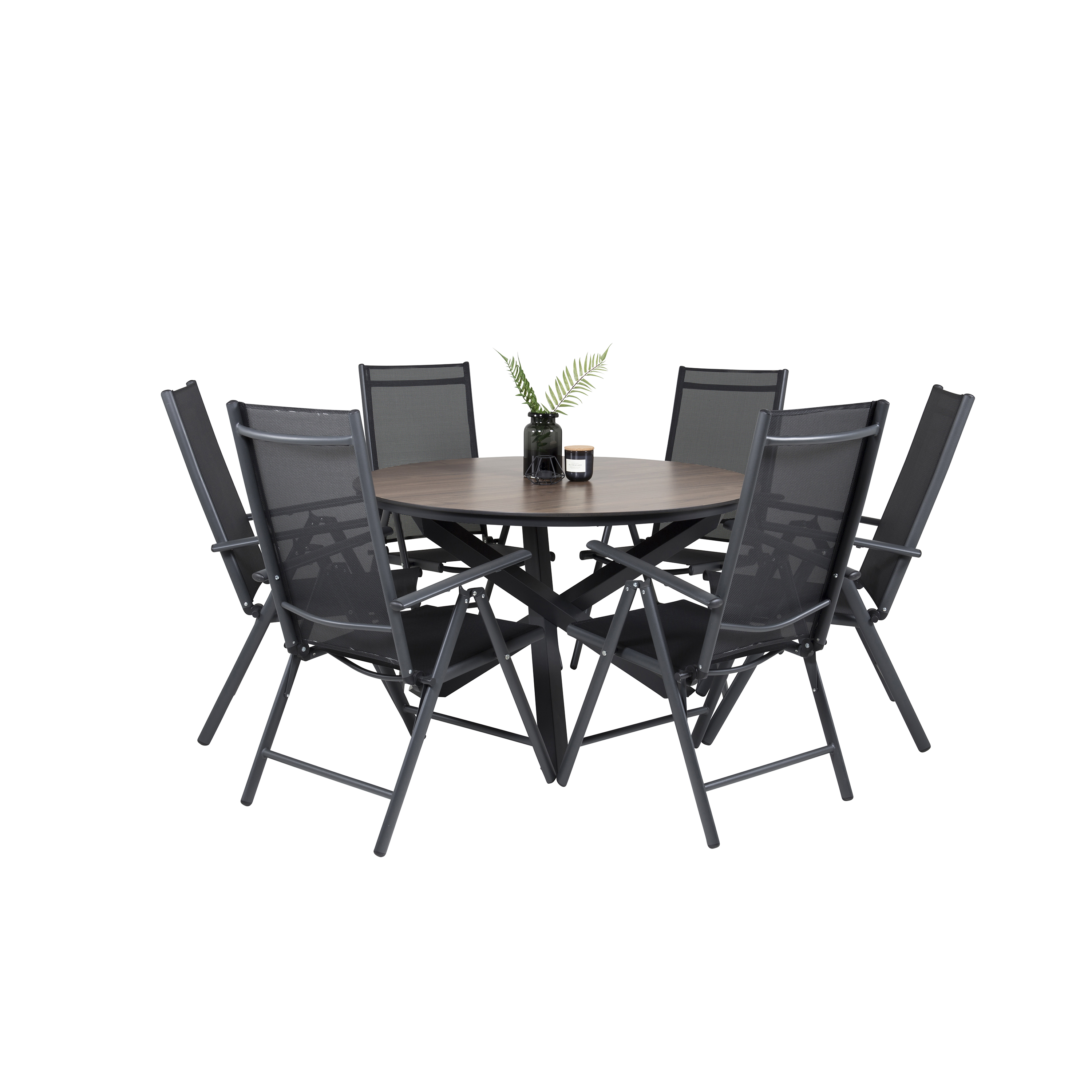 Matgrupp Venture Home Lea Ø 120 med 6 Bront Stolar