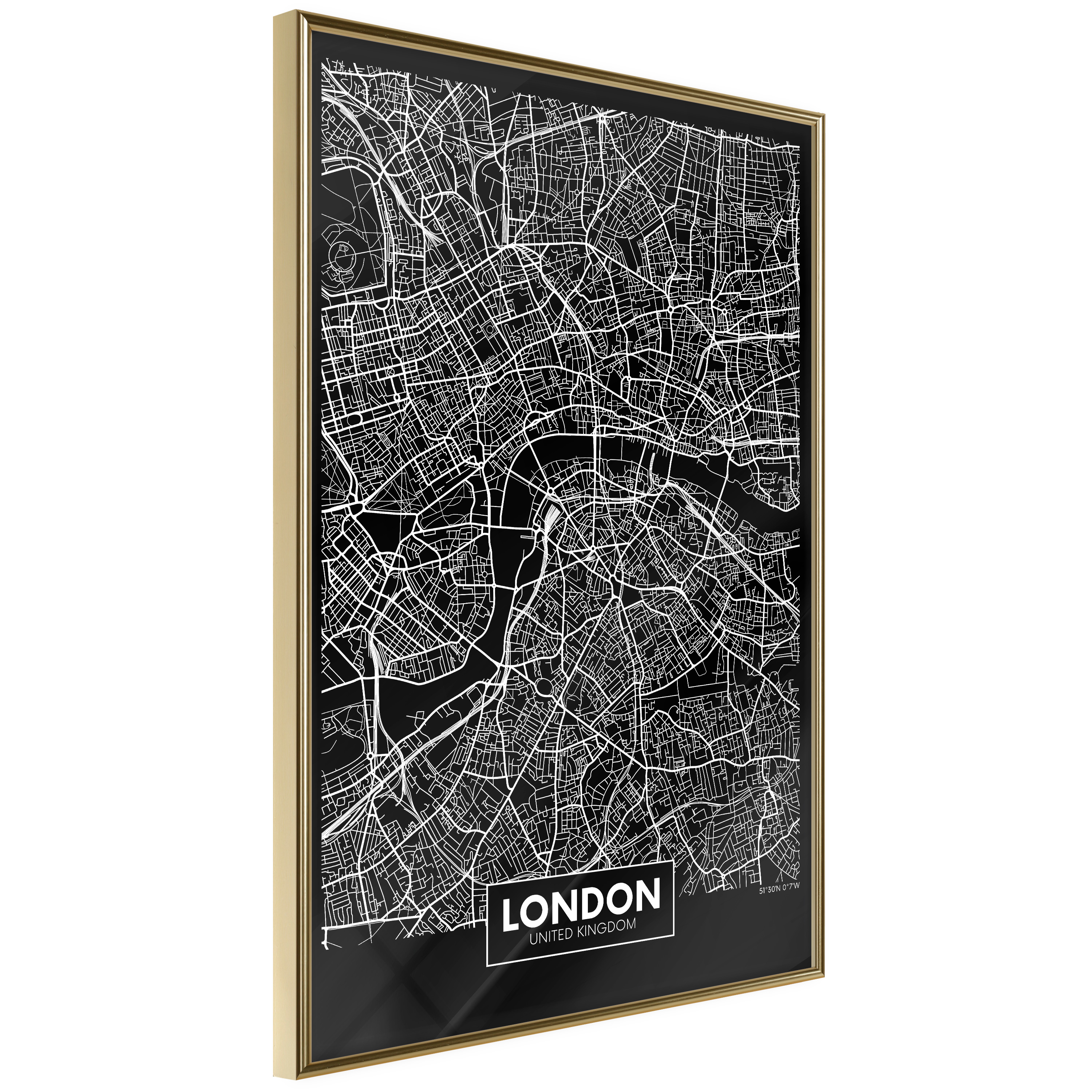 Poster Artgeist Affisch Dark Map of London