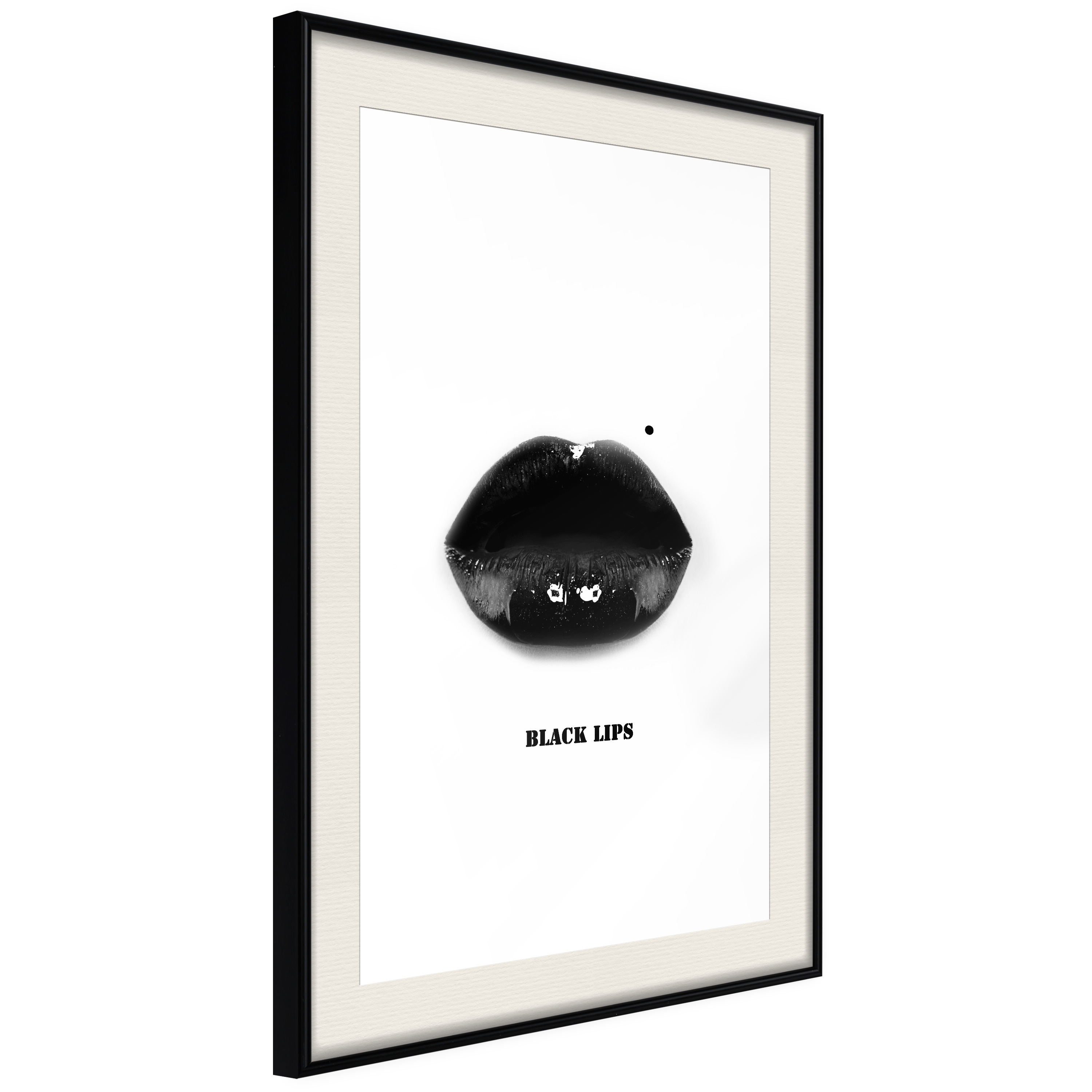 Affisch - Dark Lips [Poster] 20x30 Svart ram med passepartout, 20x30 cm