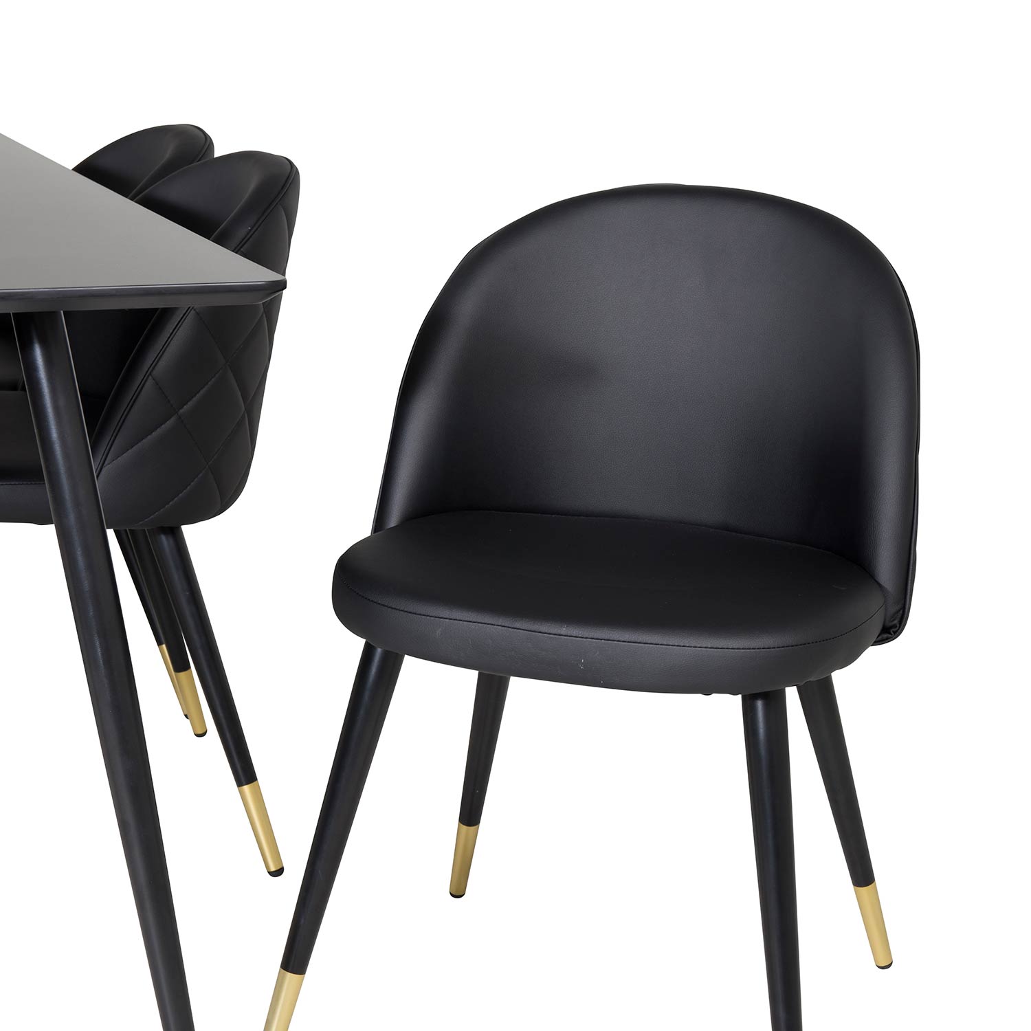 Matgrupp Venture Home Silvia med 6 Valentina Stolar Konstläder