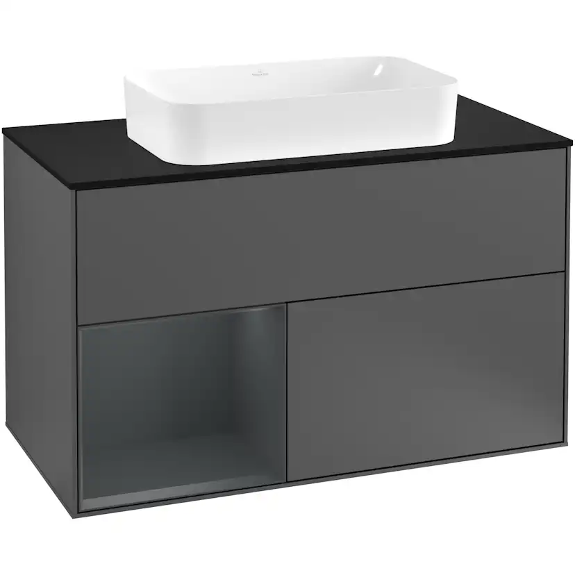 Tvättställsskåp Villeroy & Boch Finion med 2 Lådor Hylla och Bänkskiva för Fristående Tvättställ
