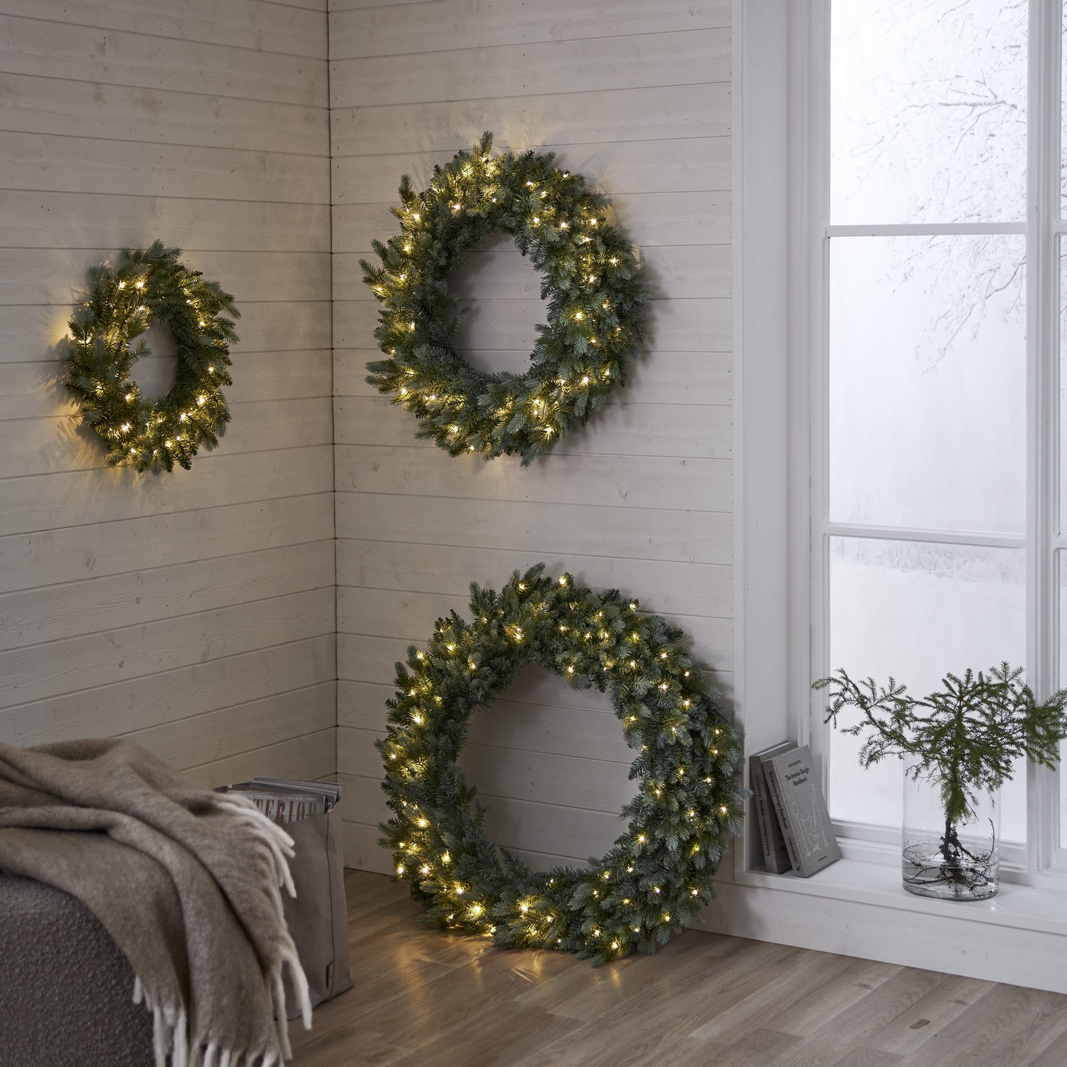 Krans Star Trading Greyland 80 cm LED-Ljuskrans