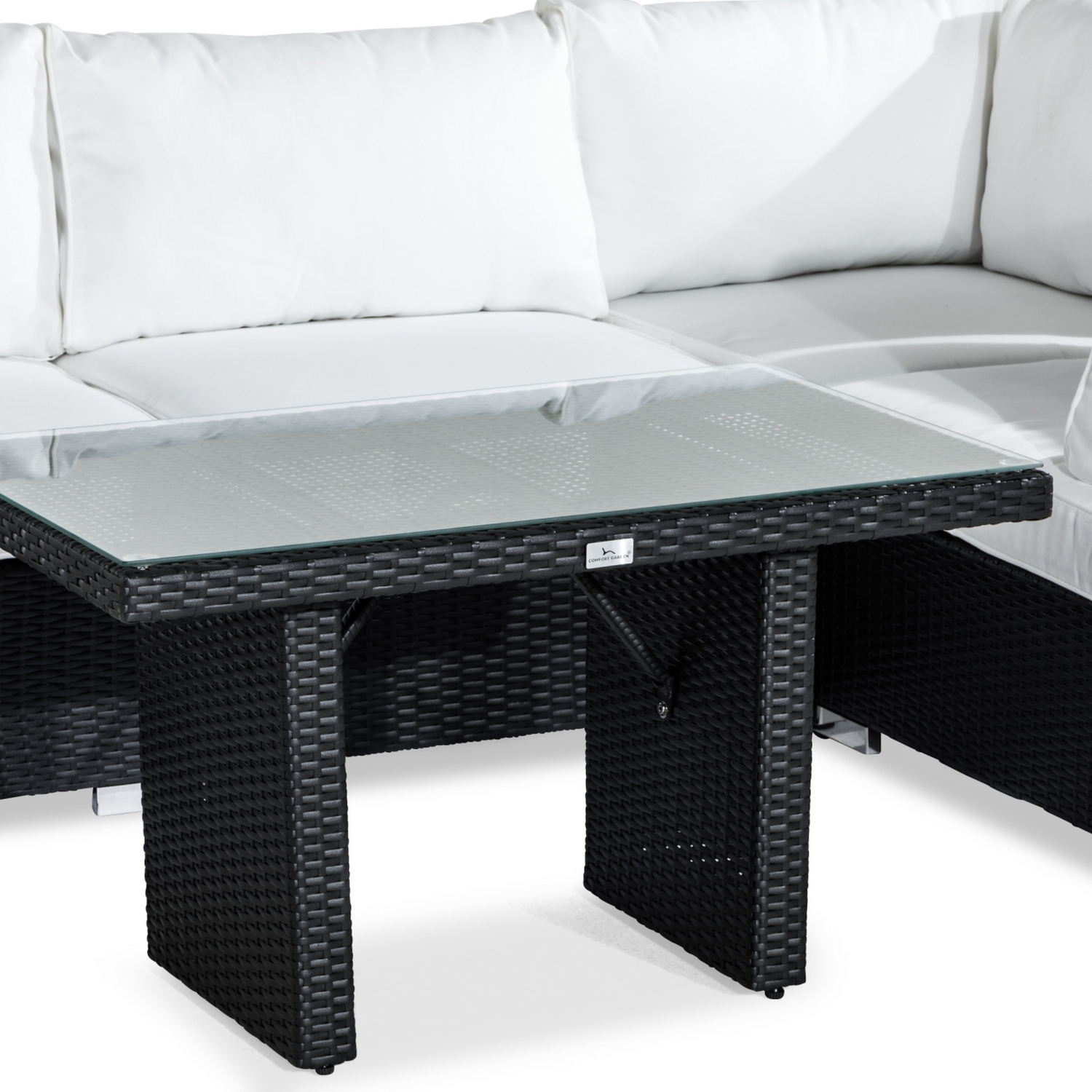 Loungegrupp Comfort Garden Bahamas 4-sits Hörn med Soffbord 100x60 och Armstöd Utomhus