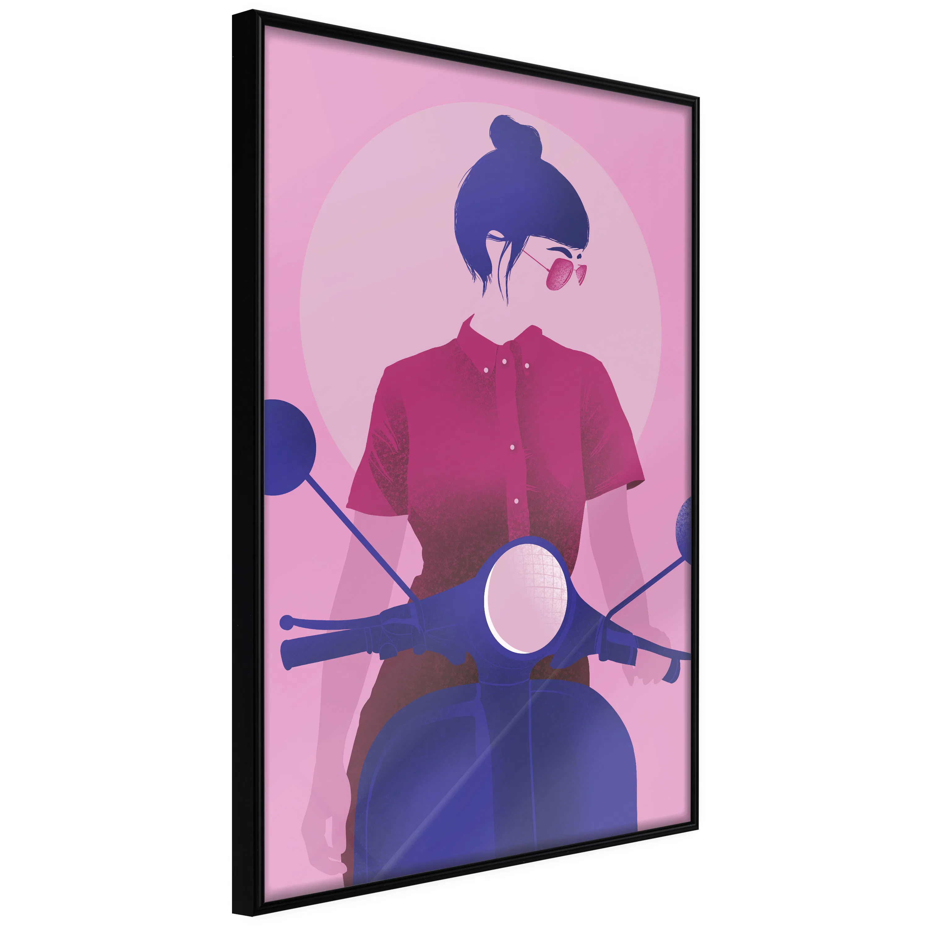 Poster Artgeist Affisch Girl on Scooter
