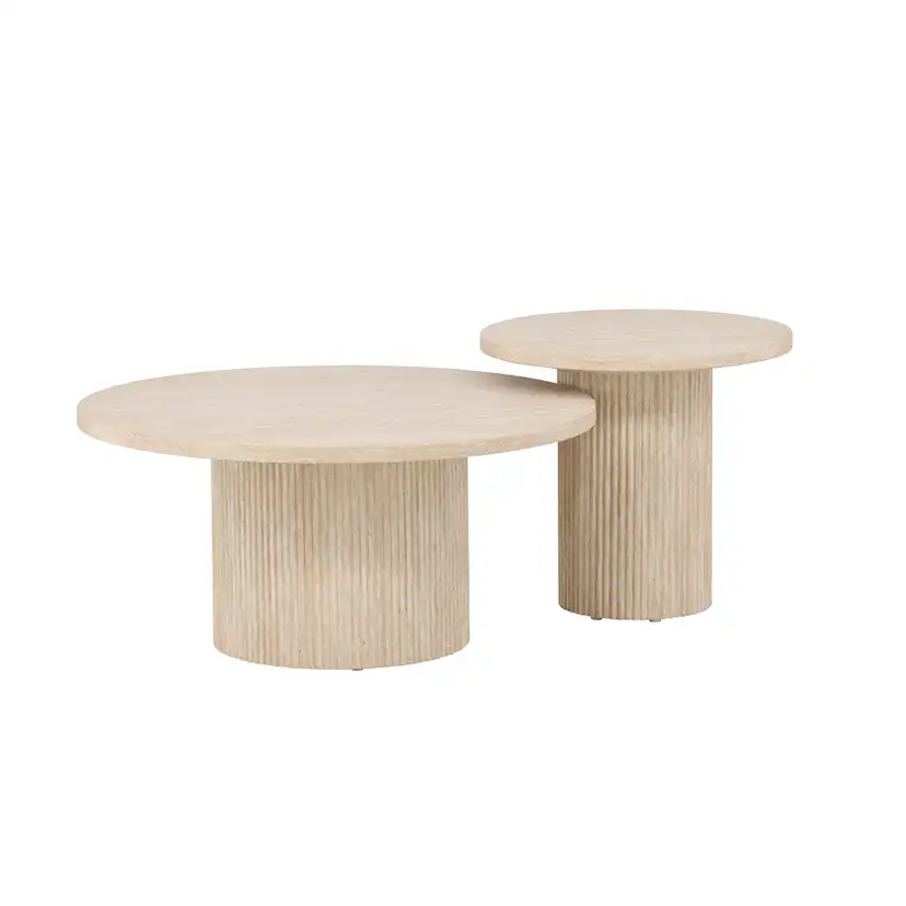 Soffbord Venture Home Härön Set Ø80 cm & Ø50 cm