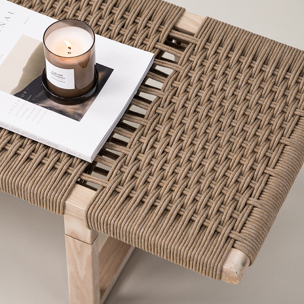 Bänk Vind Ängön Naturfärgad Sittbänk Rep & Trä 140 cm