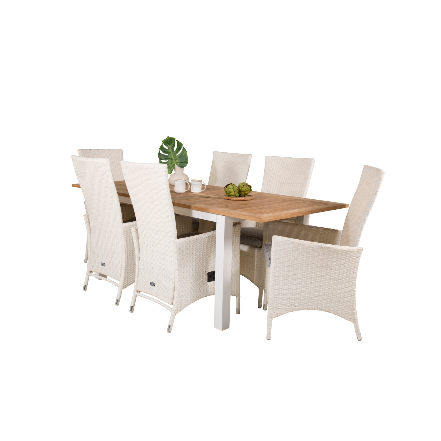Matgrupp Venture Home Perla 152/210 med 6 Pishi Matstolar