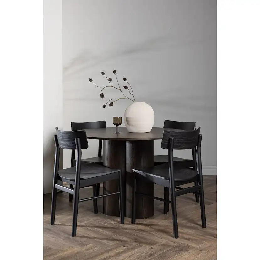 Matgrupp Venture Home Olivia Ø110 cm med 4st Montros Matstolar