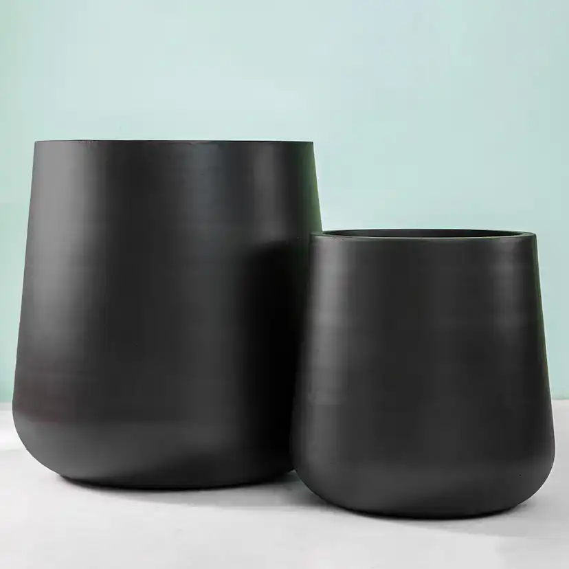 Kruka Lyfco Rund & Svart 1-pack 44 cm i diameter x 45 cm hög