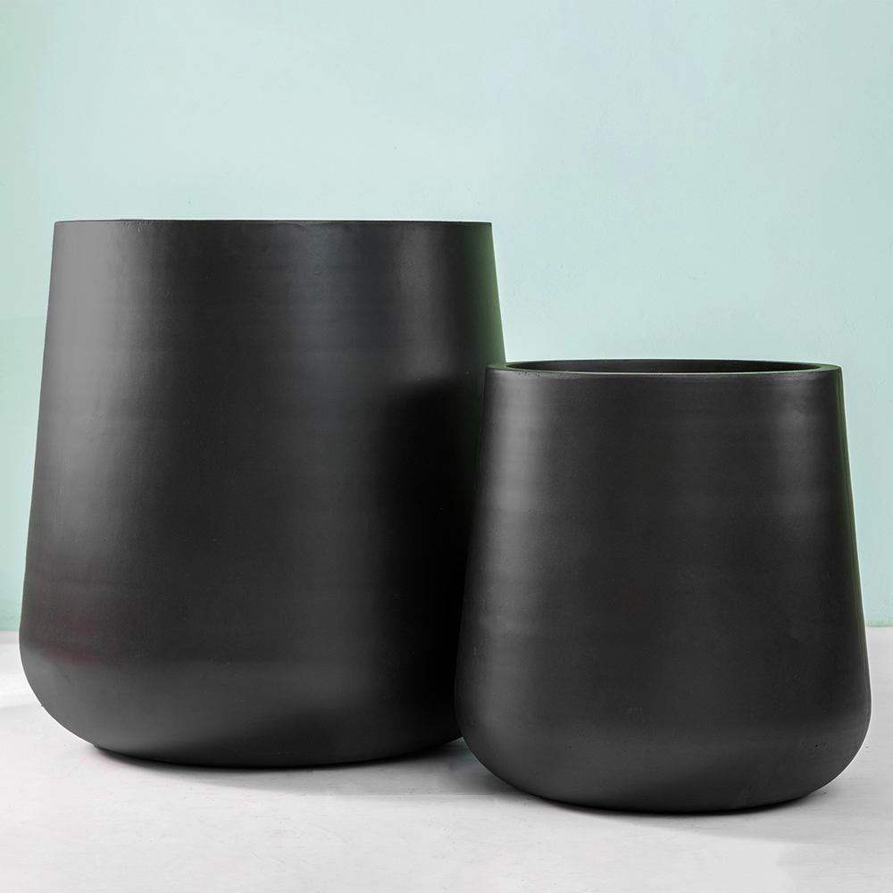 Kruka Lyfco Rund & Svart