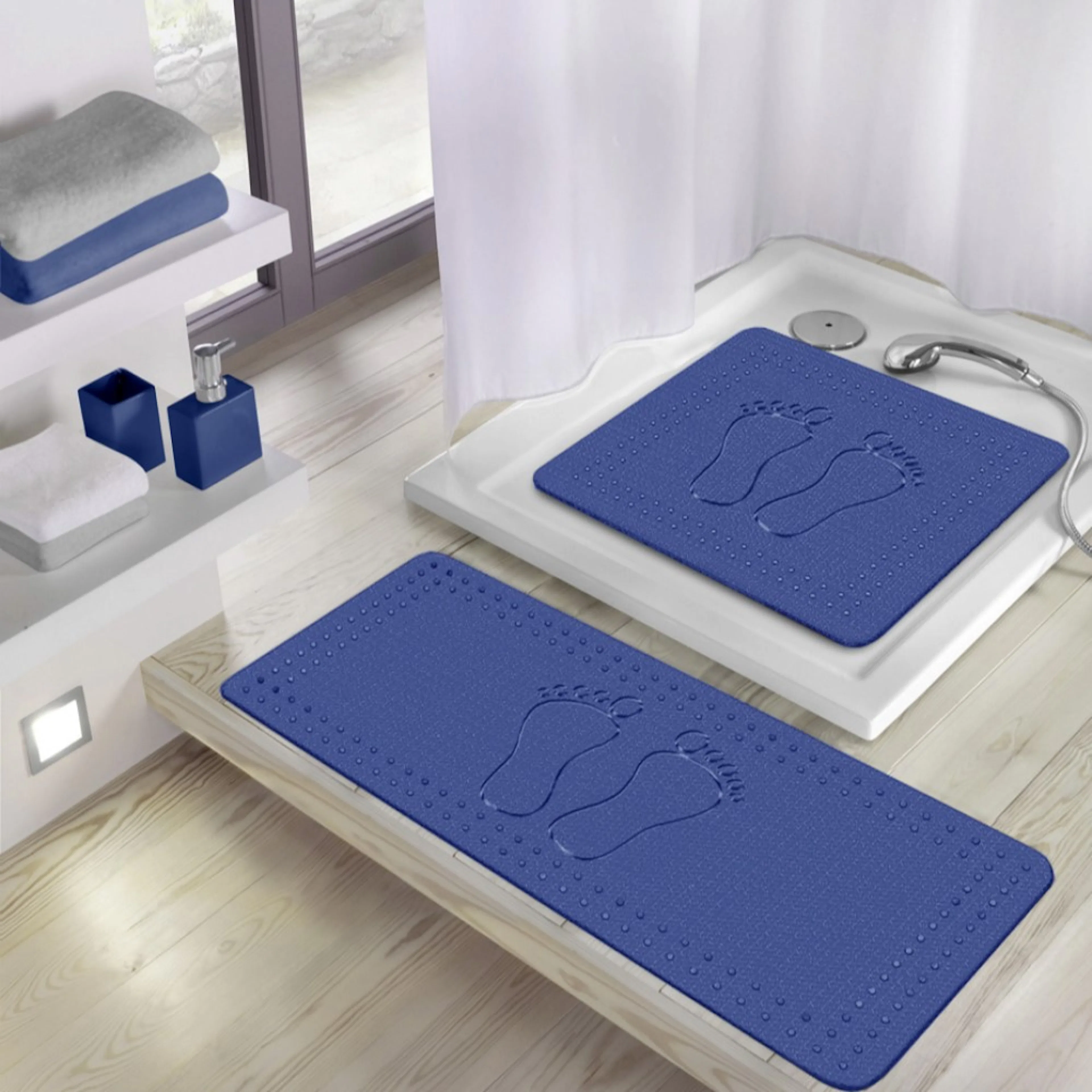 Halkskydd Foot 55x55 cm Blau Blå, 55x55 cm