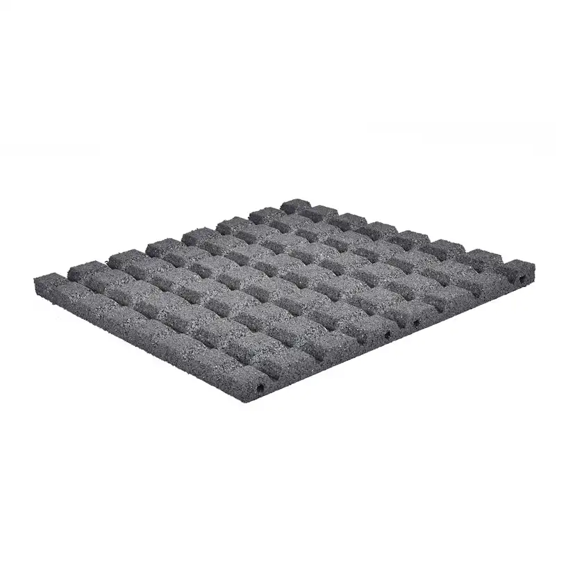 Gummiplatta Nordic Play 500x500x30 Grå