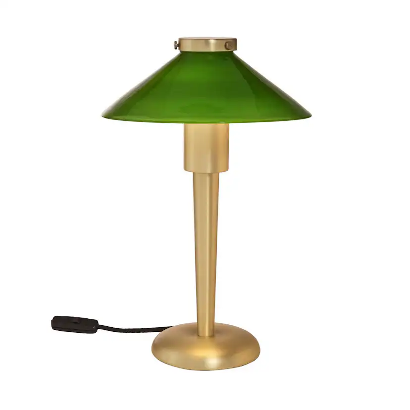 August Bordslampa Grön/Mässing