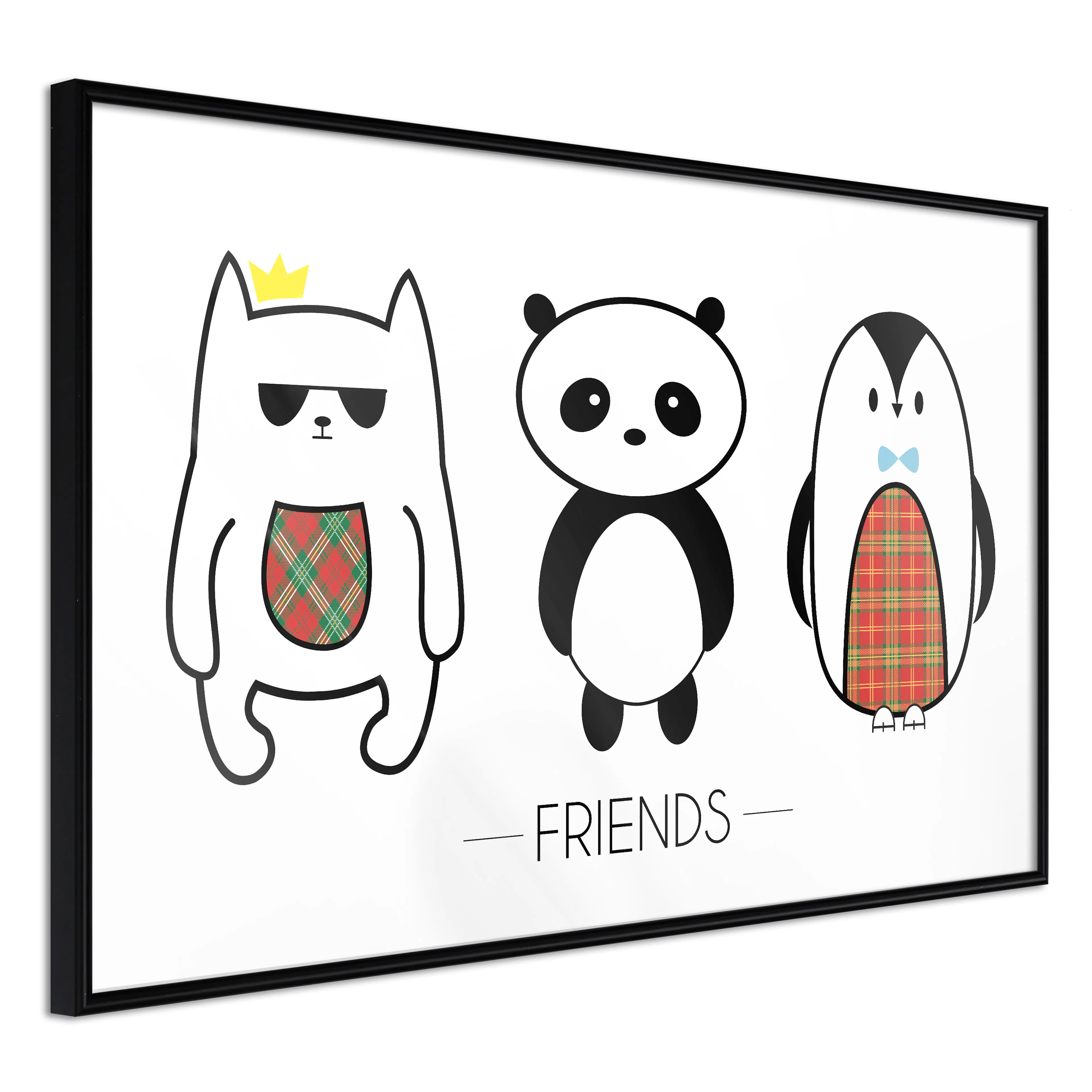 Affisch - Friends [Poster] 30x20 Svart ram, 30x20 cm