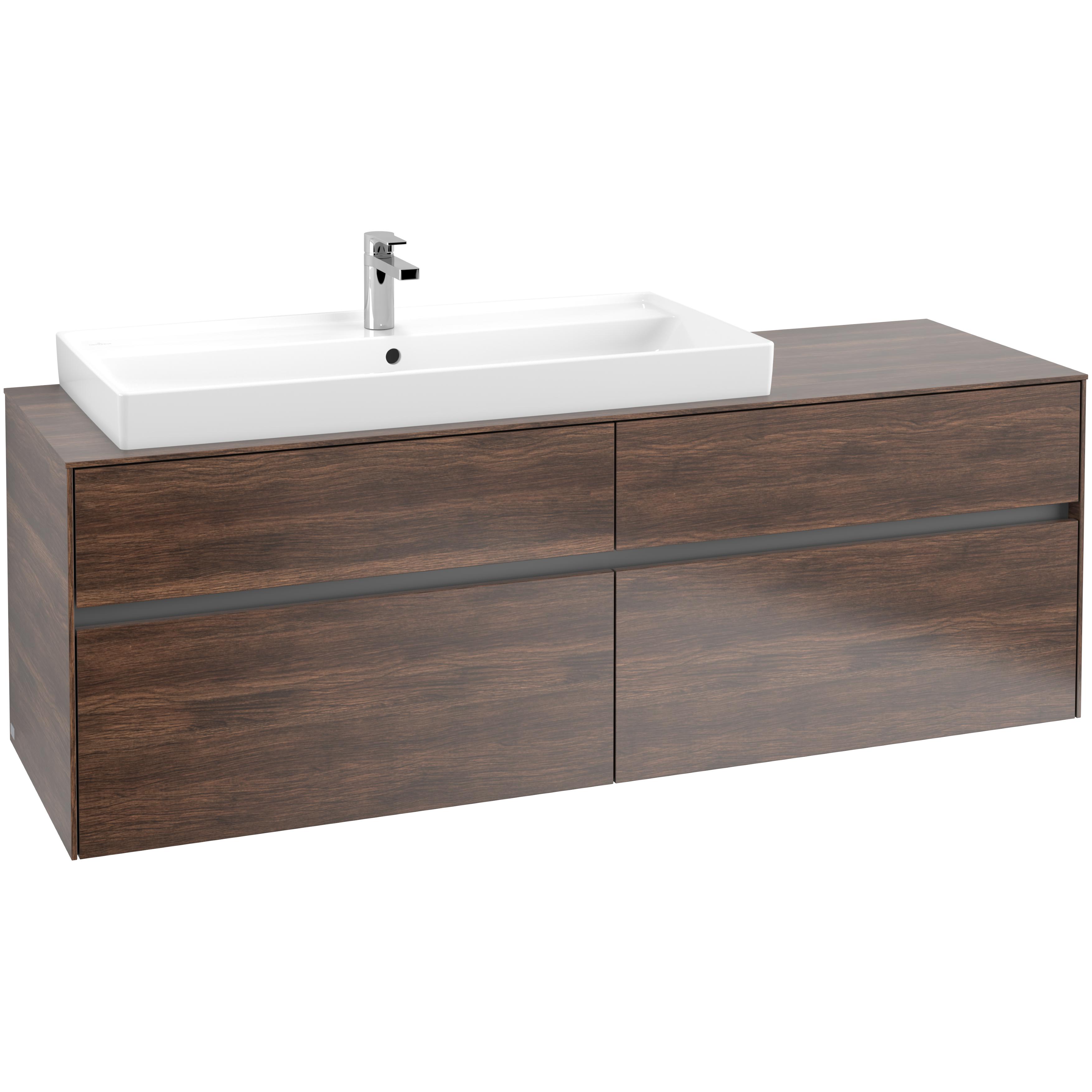 Tvättställsskåp Villeroy & Boch Collaro 160 cm med 4 Lådor för Ovanpåliggande Skåpstvättställ