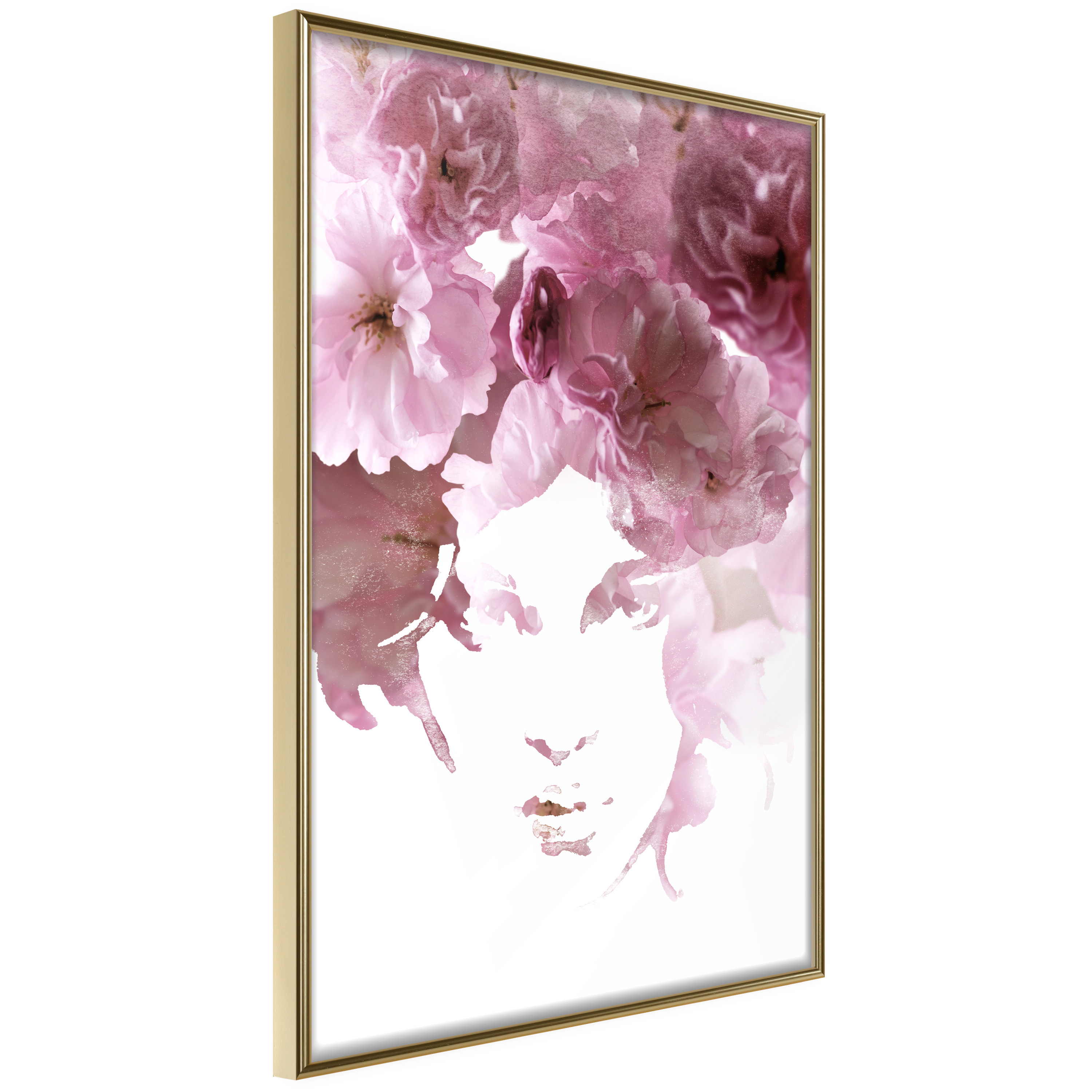Affisch - Flowery Look [Poster] 20x30 Guld ram, 20x30 cm